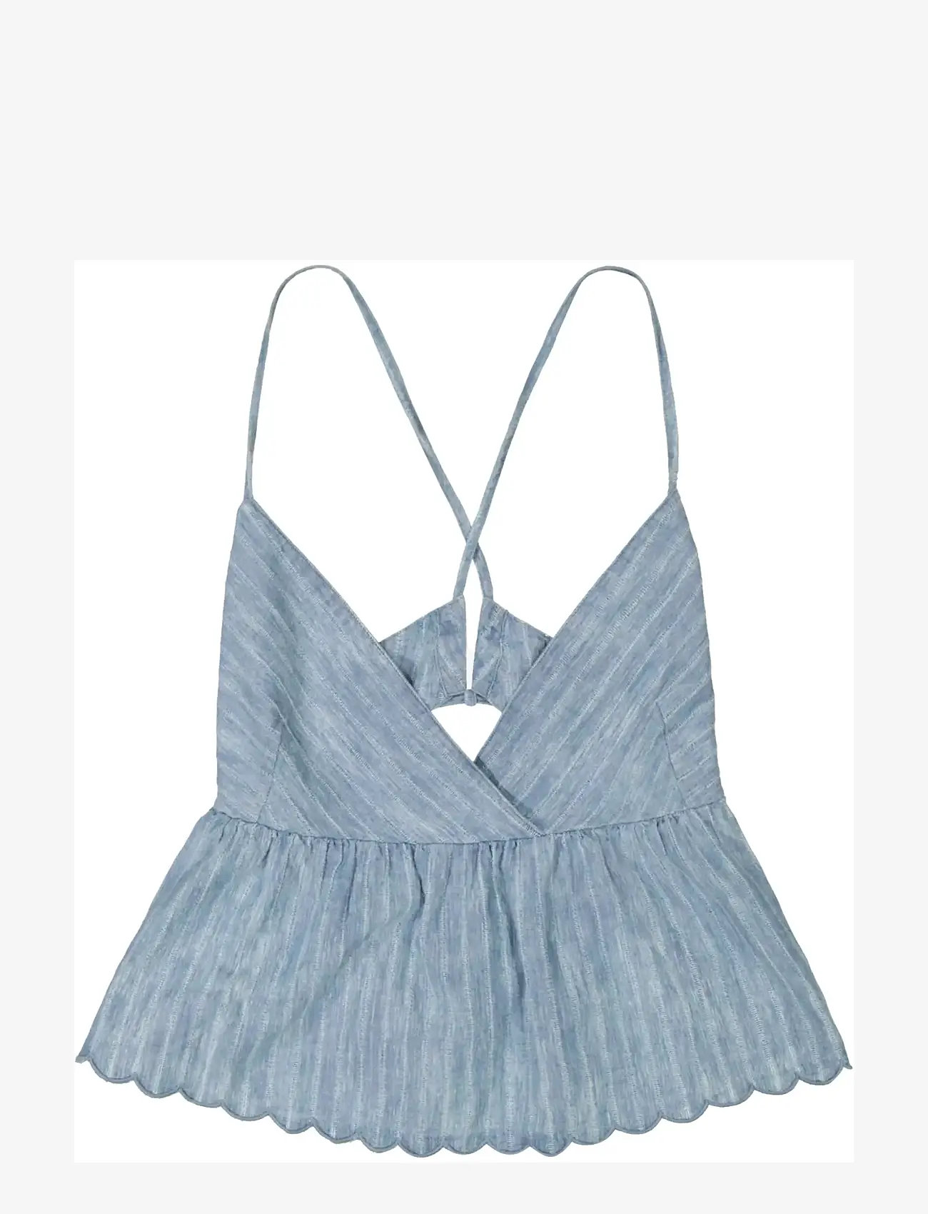 Lee Jeans - PEPLUM CAMI - nabapluusid - indigo stripe dobby - 1