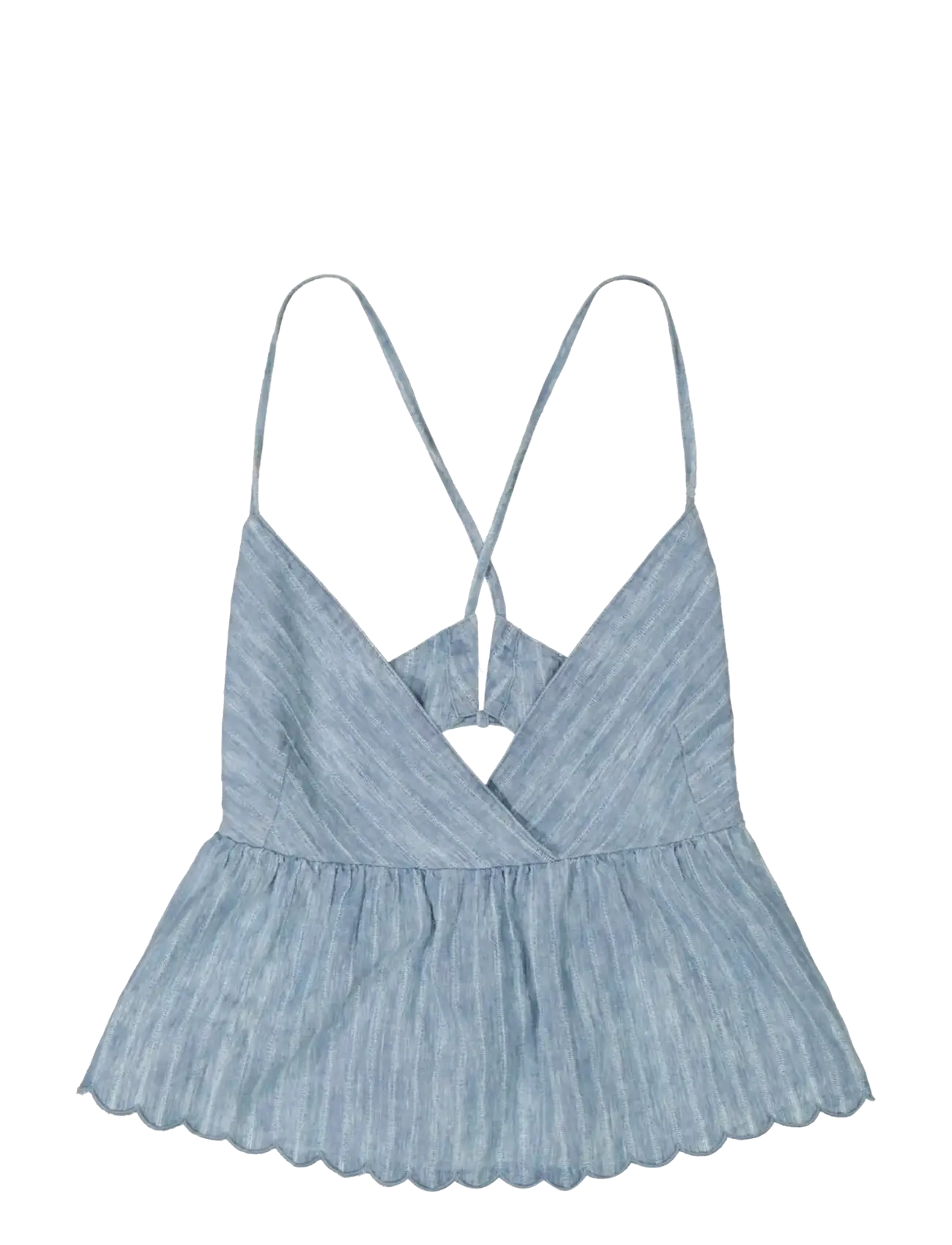 Lee Jeans PEPLUM CAMI - Uutuudet - INDIGO STRIPE DOBBY / blue