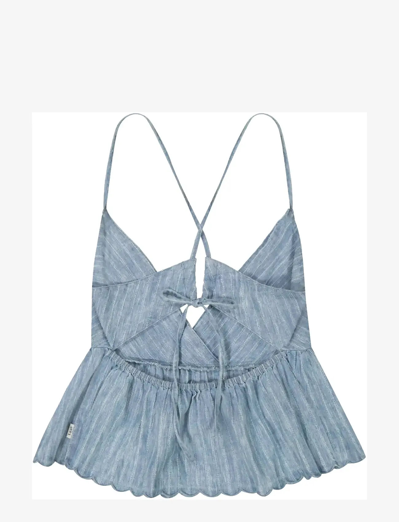 Lee Jeans - PEPLUM CAMI - nabapluusid - indigo stripe dobby - 2