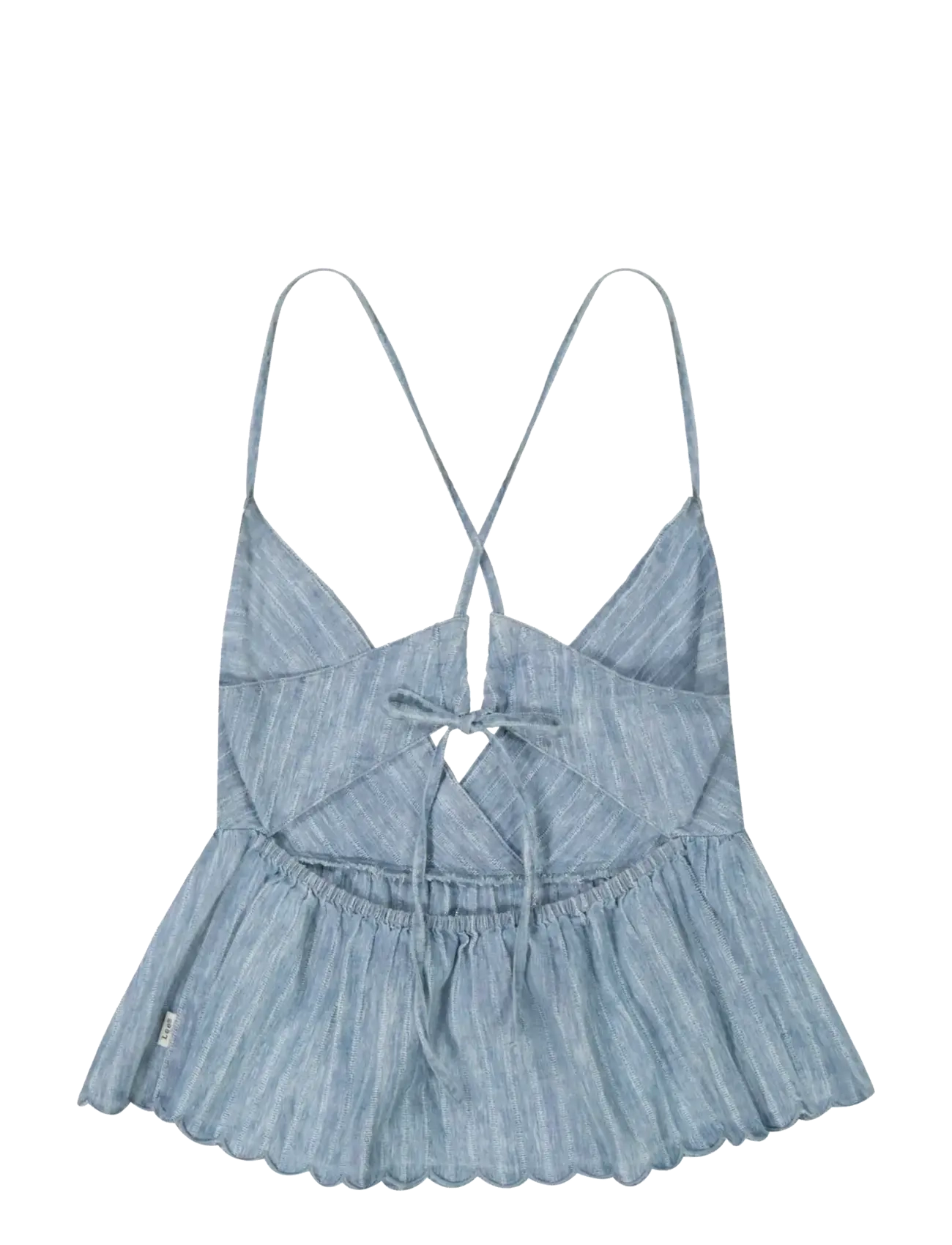 Lee Jeans - PEPLUM CAMI - Īsi topi - indigo stripe dobby - 2