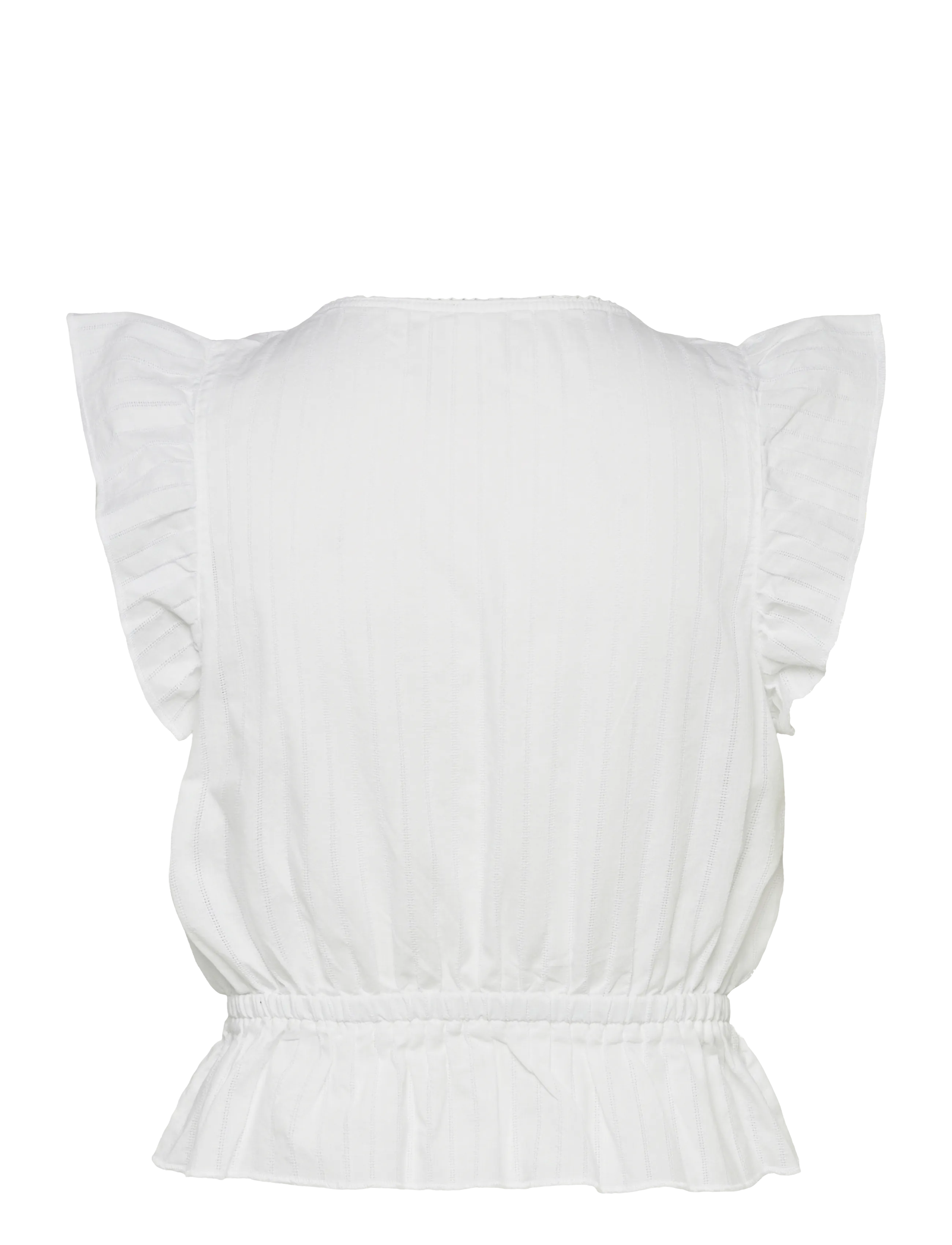 Lee Jeans - RUFFLE SLEEVE SHIRT - kortærmede skjorter - bright white - 2