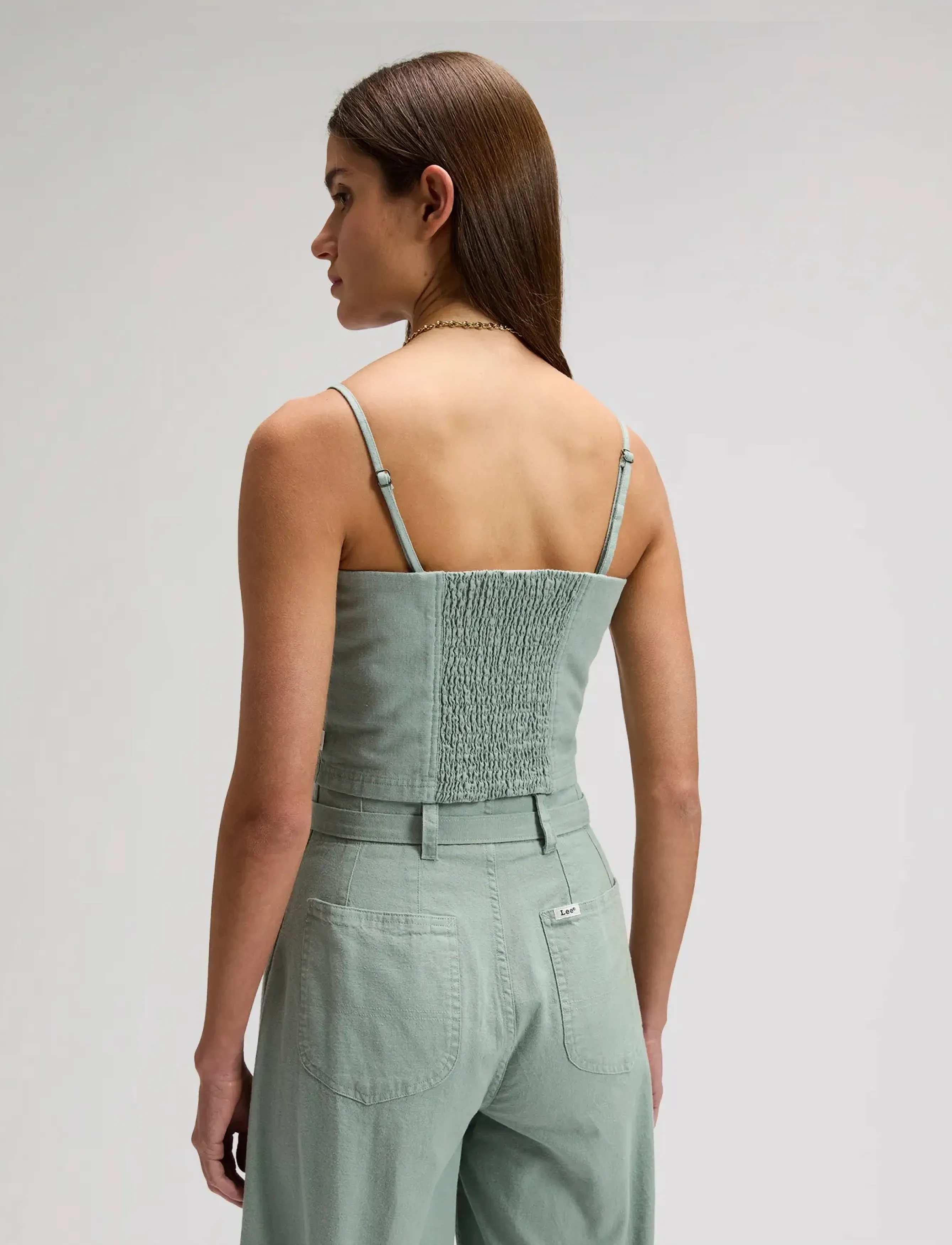 Lee Jeans - STRAPPY TANK - crop tops - desert sage - 3