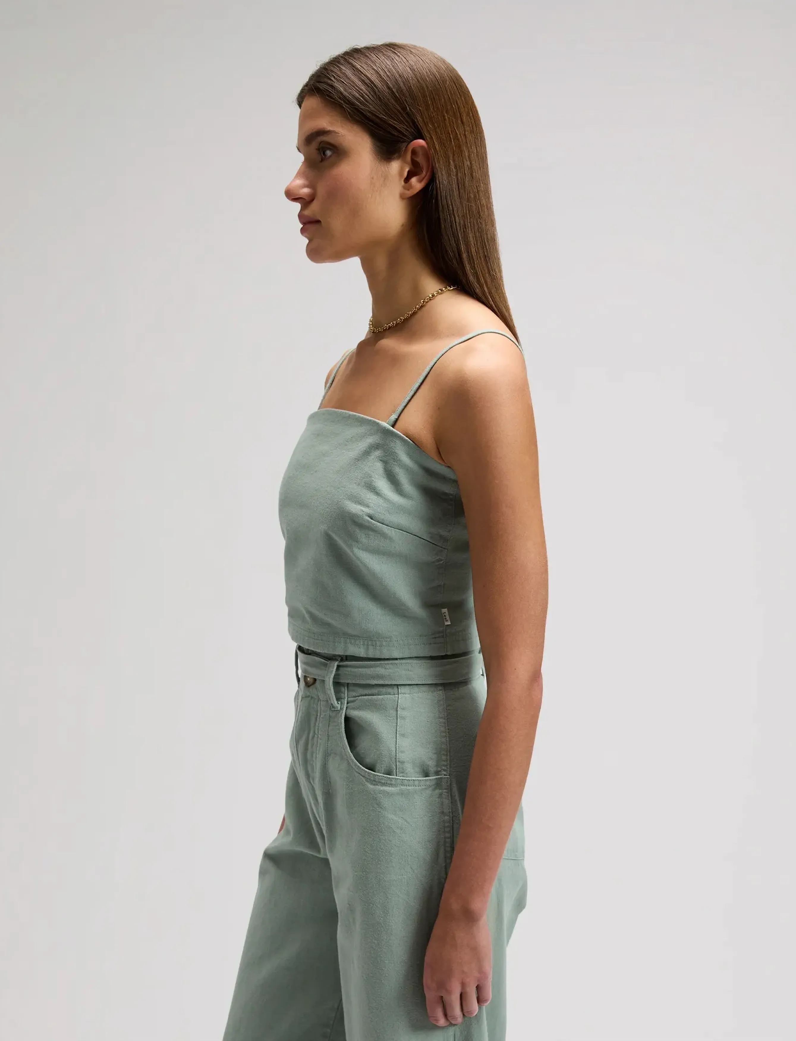 Lee Jeans - STRAPPY TANK - crop tops - desert sage - 5