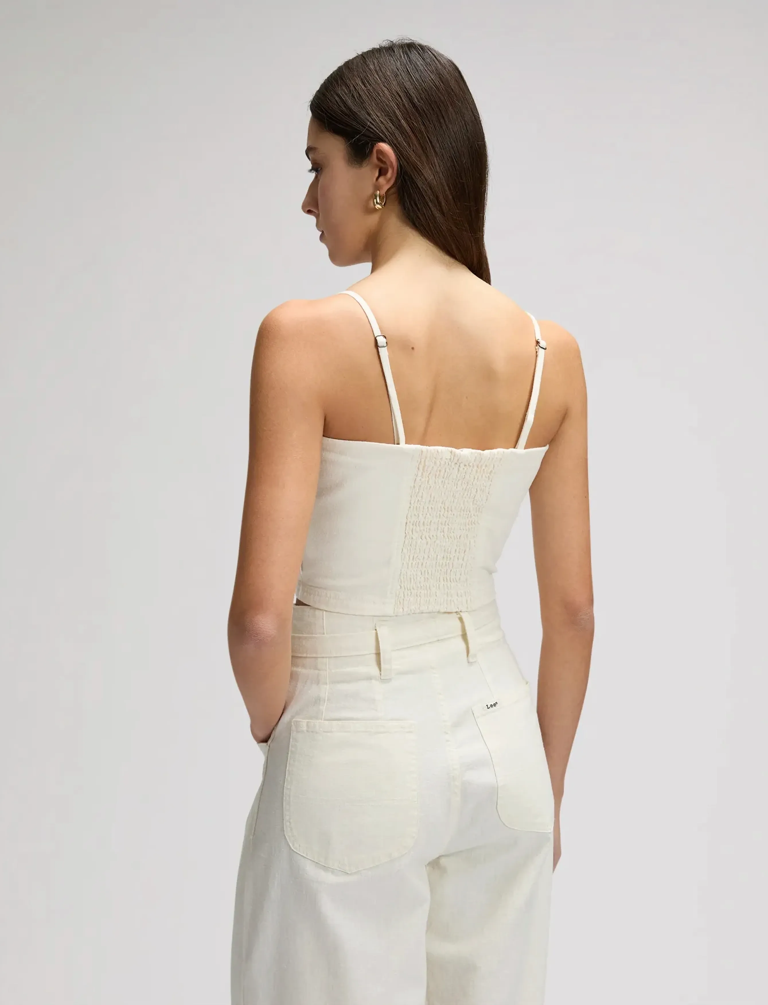 Lee Jeans - STRAPPY TANK - trumpos palaidinukės - natural - 3