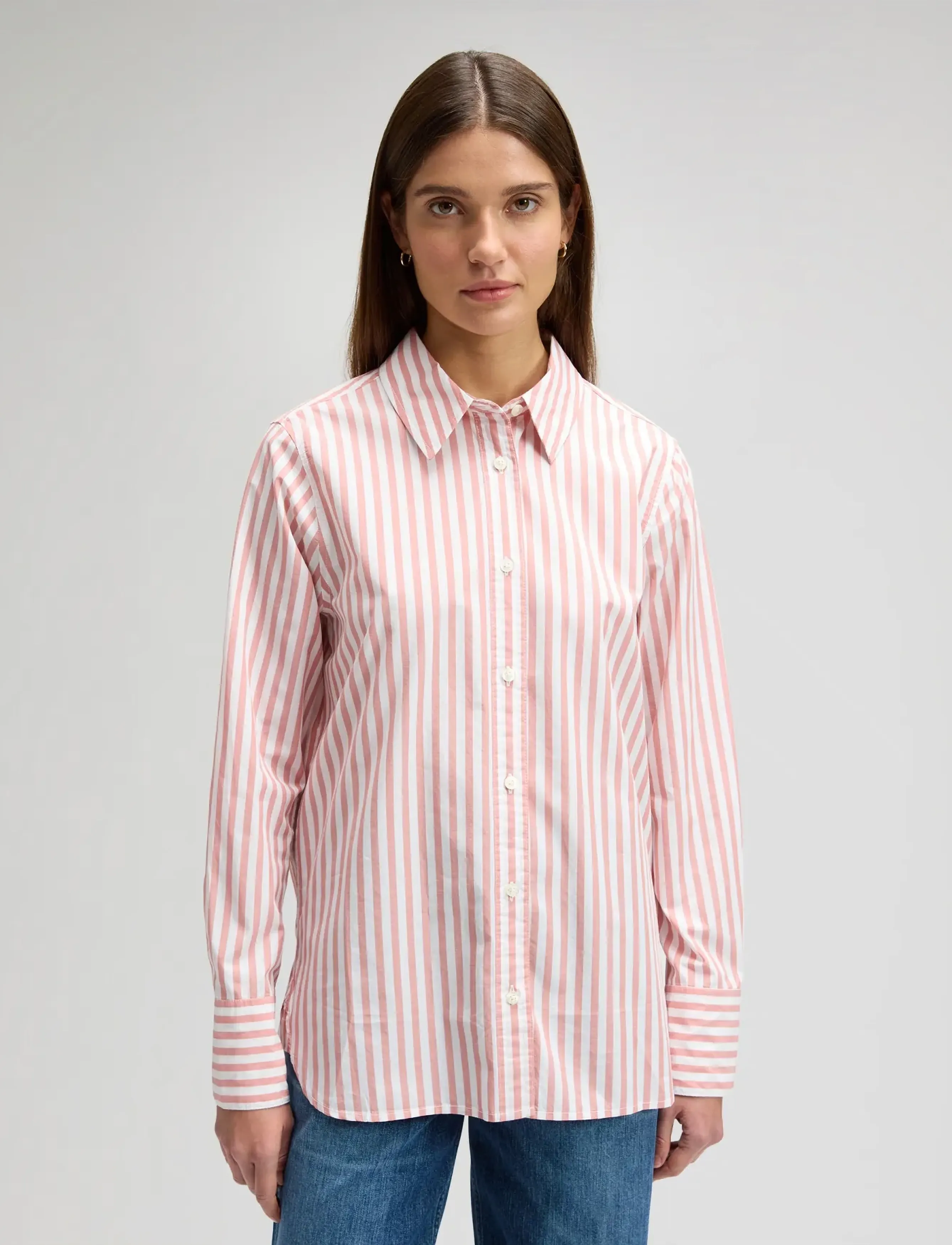 Lee Jeans CLASSIC SHIRT - Bluser & Skjorter - MALLORY STRIPE / pink/rose