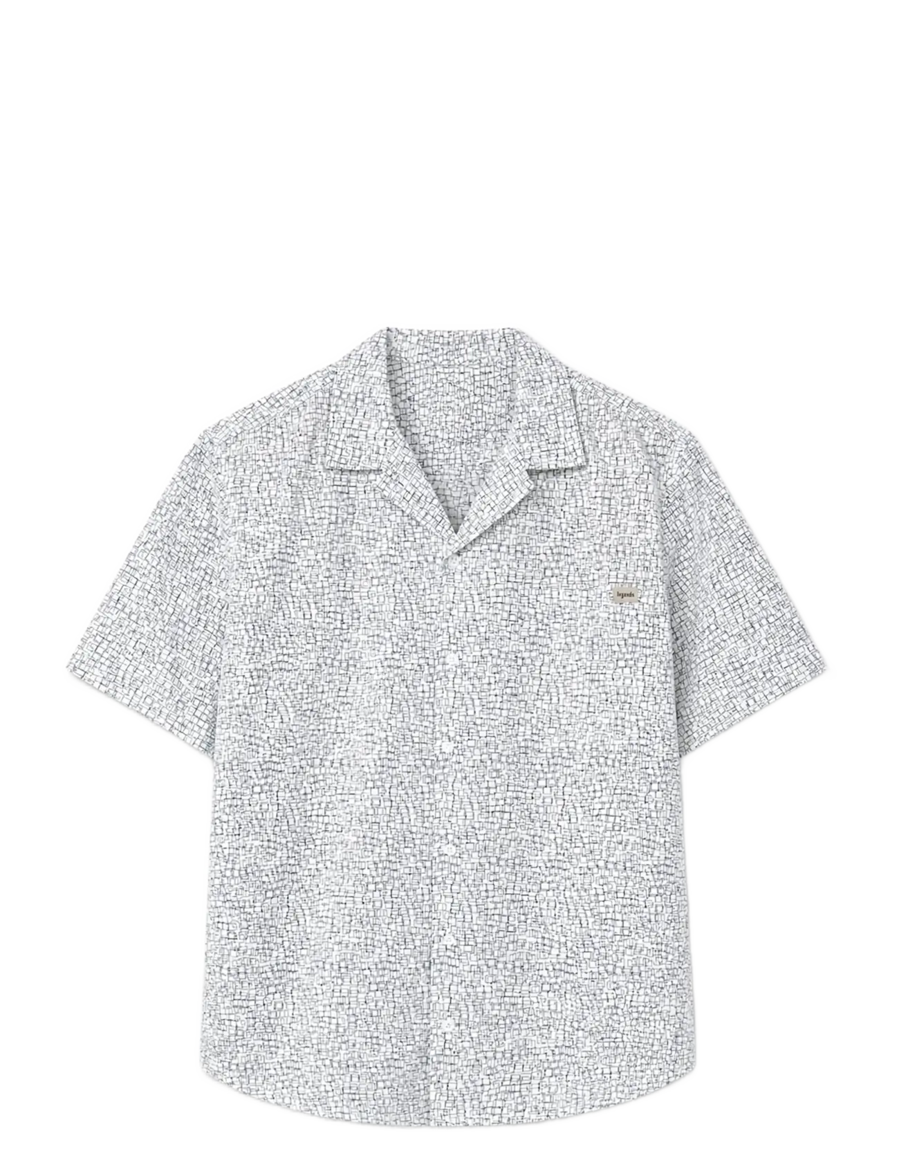LEGENDS Sean Cube Print Cuba Ss Shirt Weiß - M - Herren