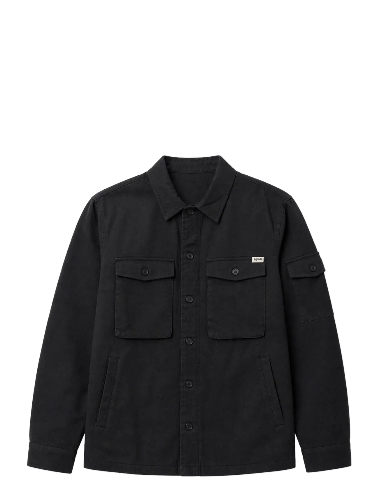 LEGENDS Humphrey Hell Twill Boxpocket Quilt Overshirt Grau - M - Herren