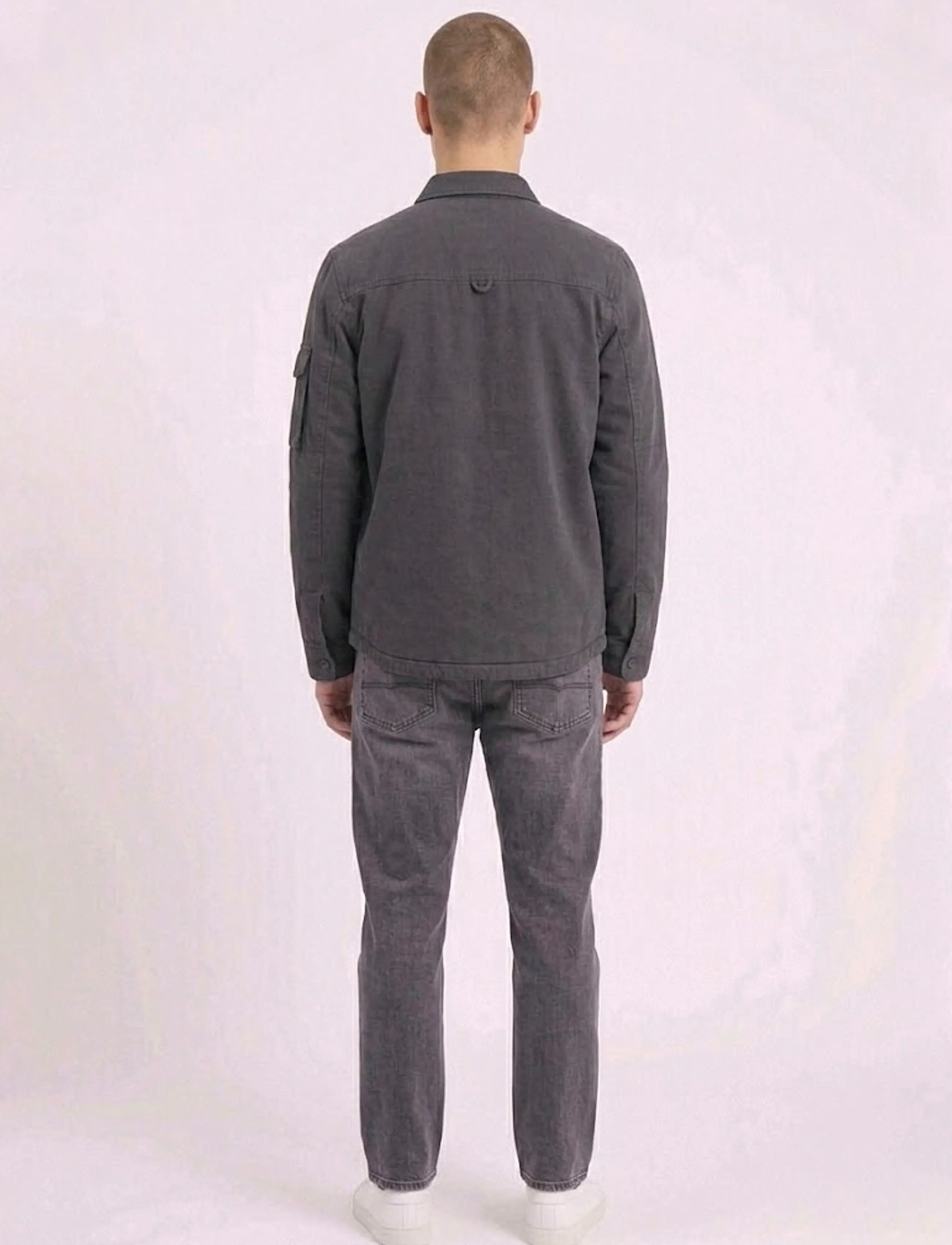 Legends - Humphrey Light Twill boxpocket quilt overshirt - herren - dark grey - 4