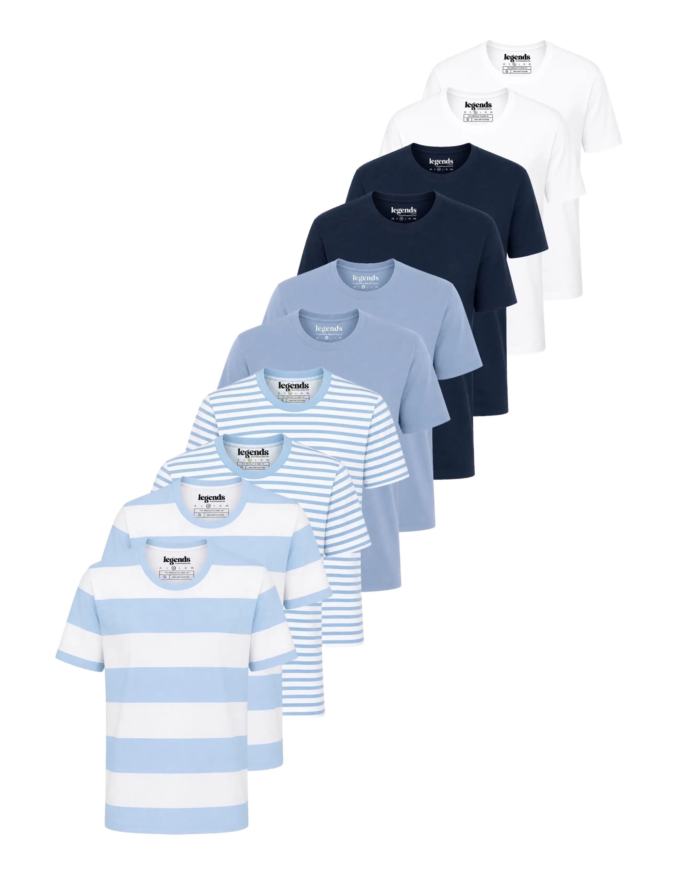 LT. BLUE/WHITE W STRIPE - LT BLUE/WHITE S STRIPE -