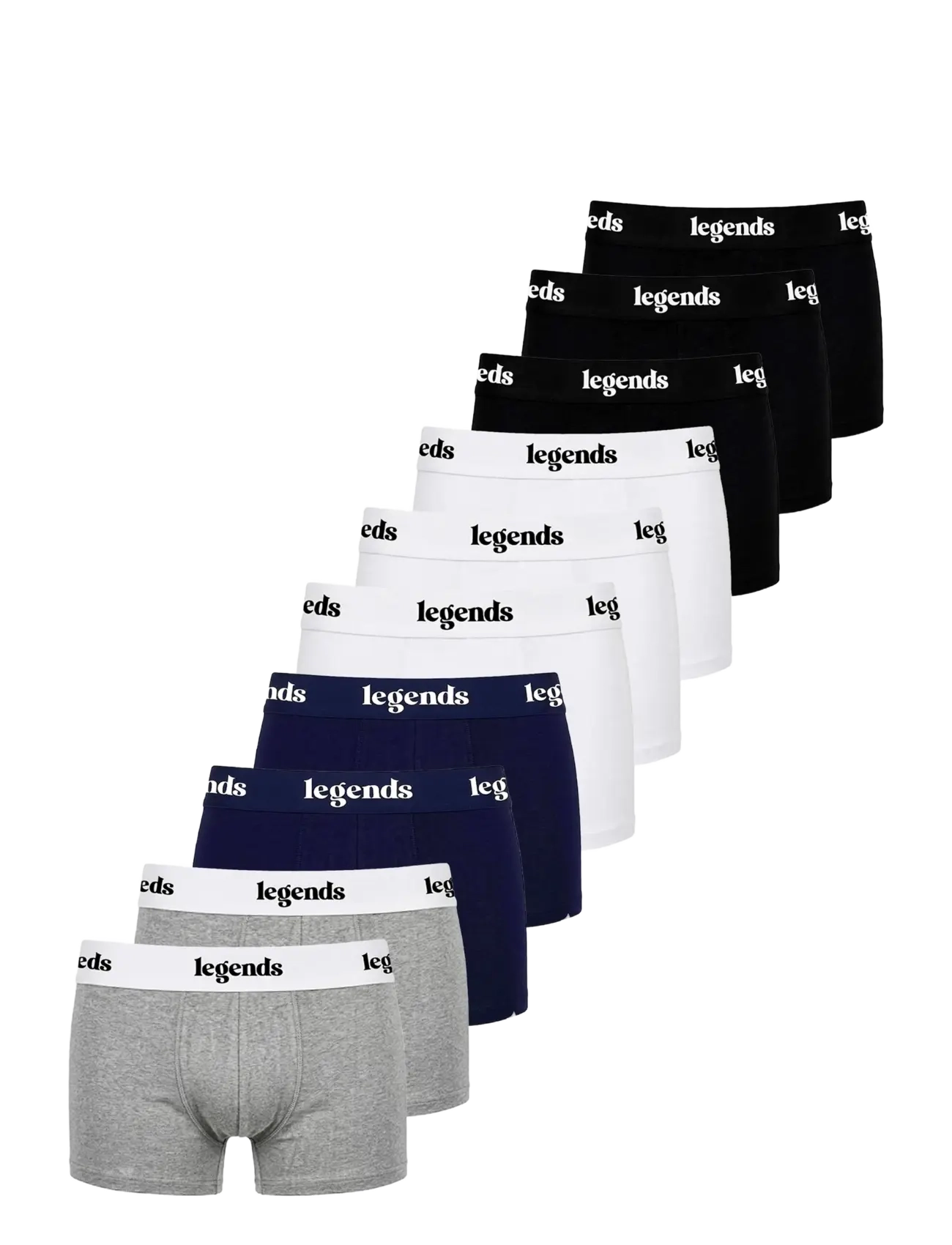 Legends Boxers 10 PACK - Legends - BLACK / WHITE / NAVY / GREY MEL / multi