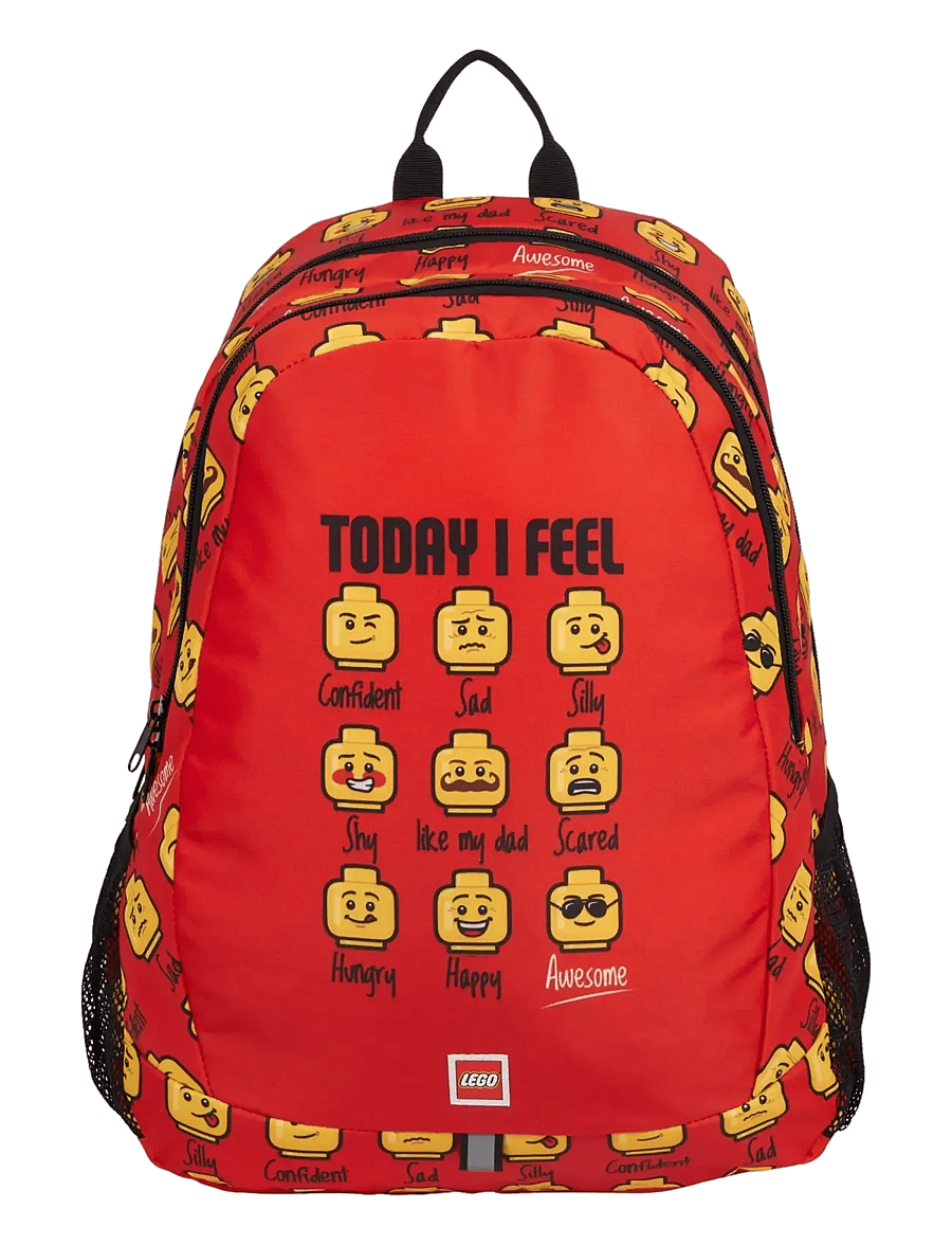 Lego Bags - LEGO® School Backpack - skolväskor - minifigures™, red, today i feel - 0