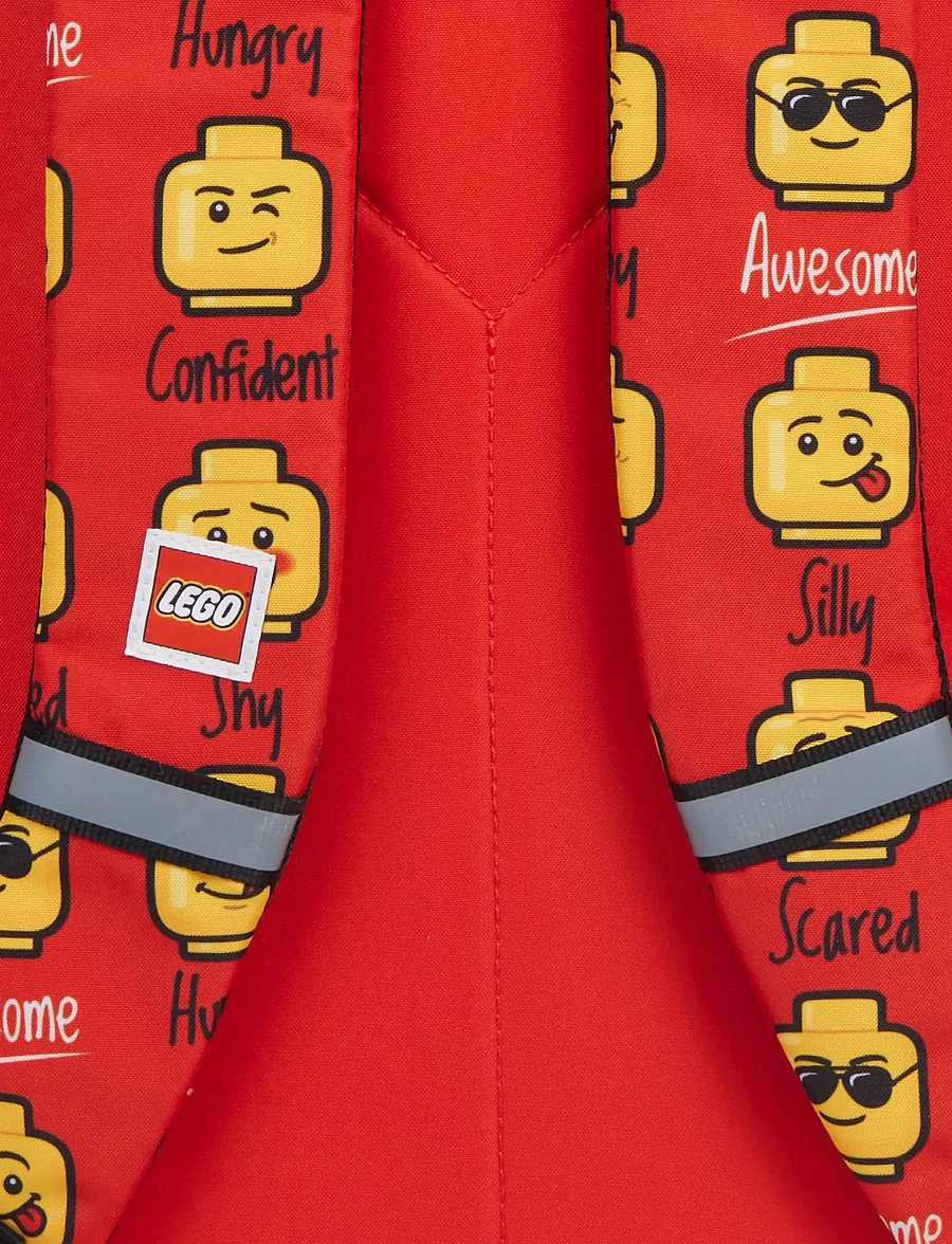 Lego Bags - LEGO® School Backpack - skolväskor - minifigures™, red, today i feel - 3