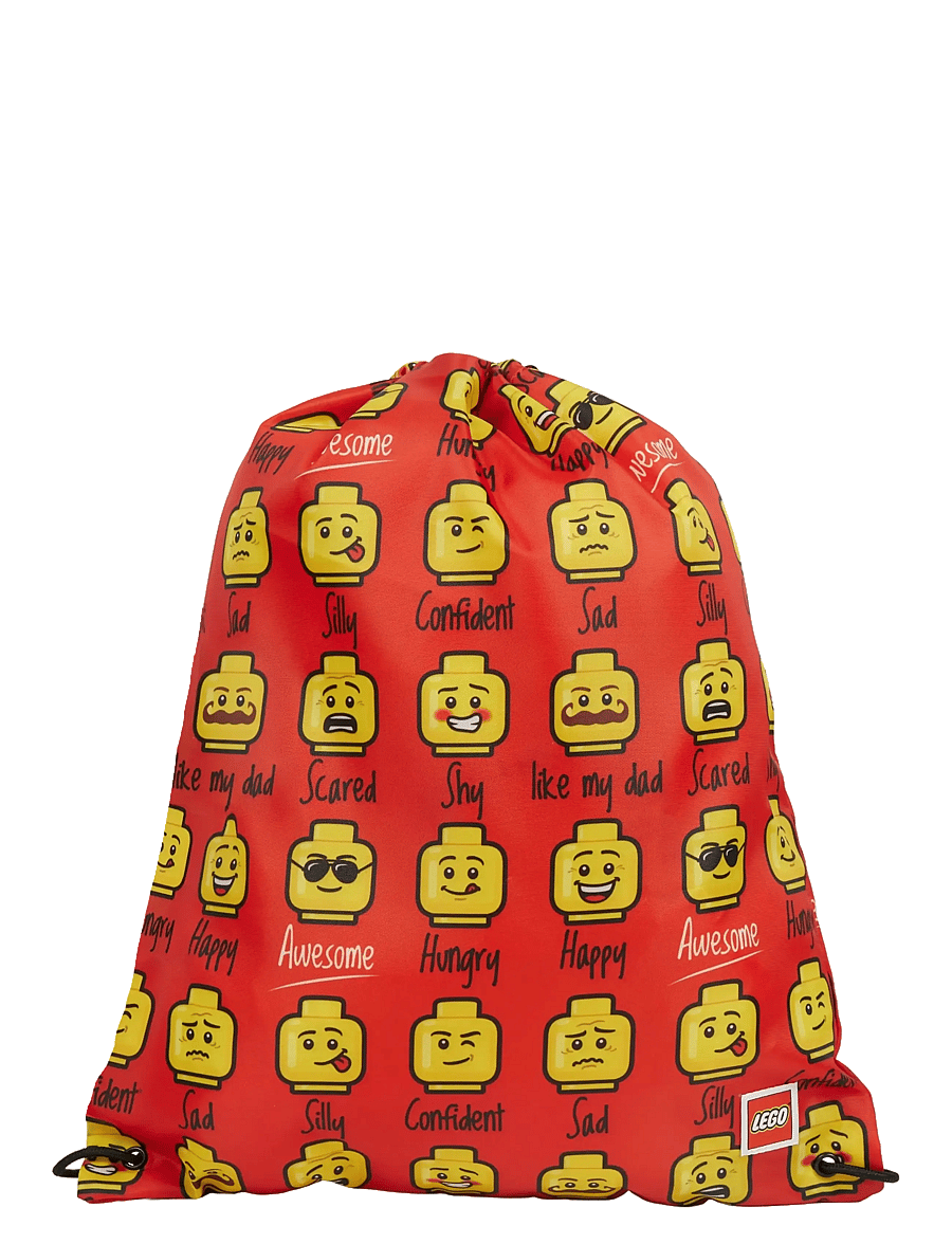 Lego Bags - LEGO® Drawstring Bag - sportväskor - minifigures™, red, today i feel - 0