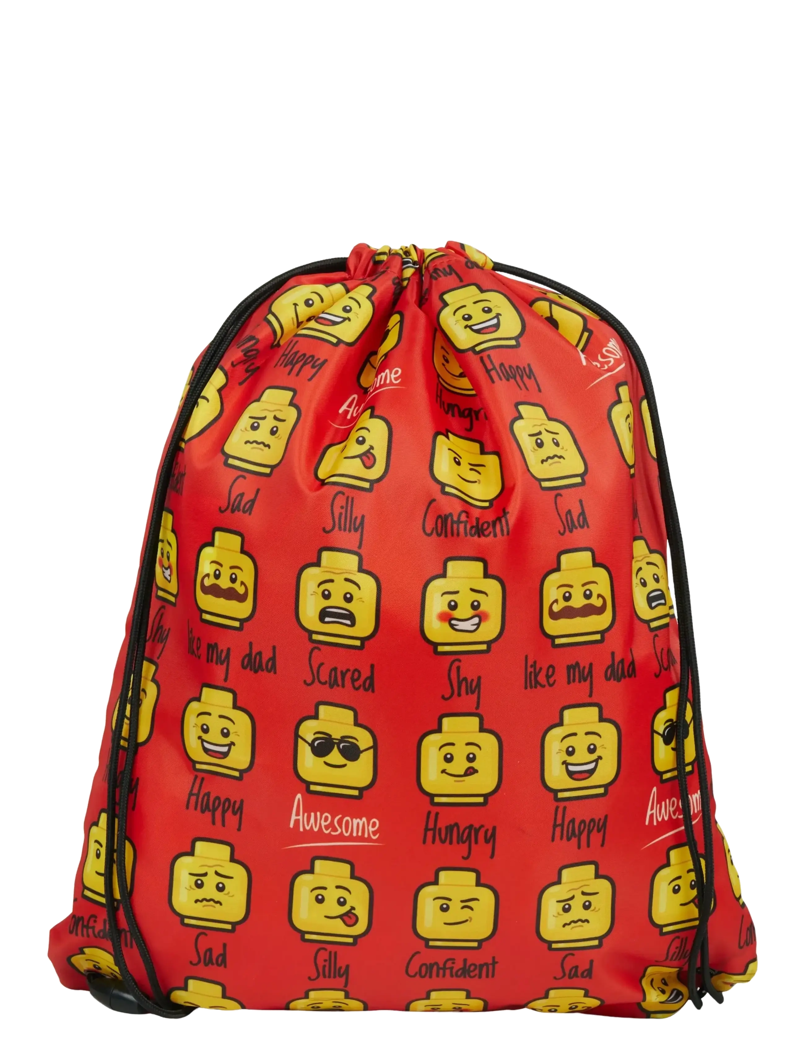 Lego Bags - LEGO® Drawstring Bag - sportväskor - minifigures™, red, today i feel - 1