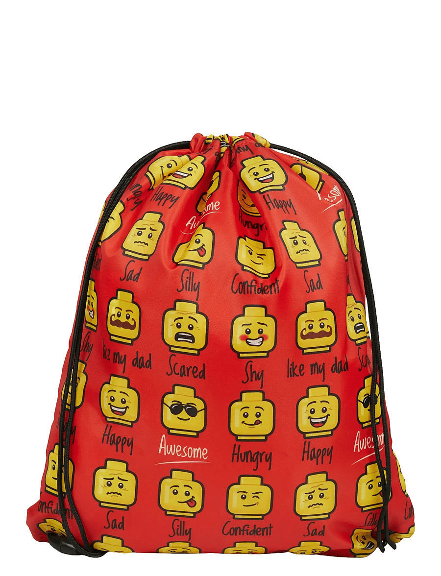 Lego Bags - LEGO® Drawstring Bag - sportväskor - minifigures™, red, today i feel - 1