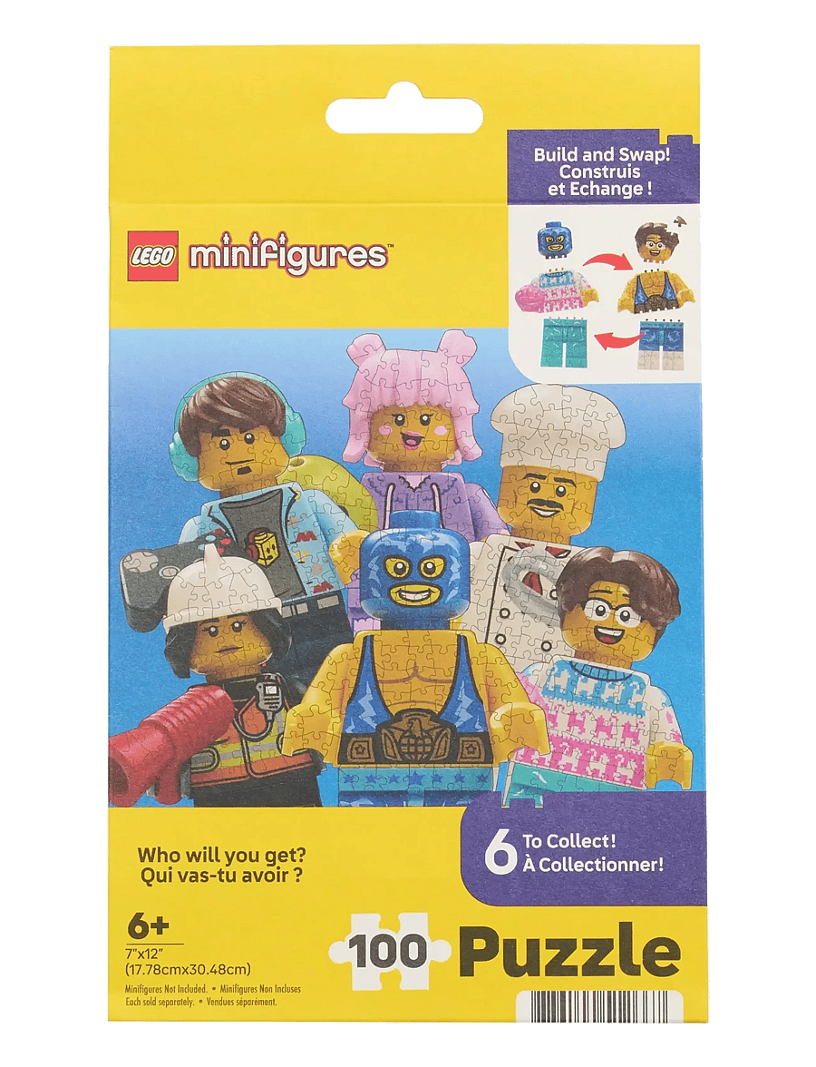 LEGO Puzzles - LEGO Minifigures Blind Bag Puzzle 100 Pcs Asst. - klassiska pussel - multi - 0