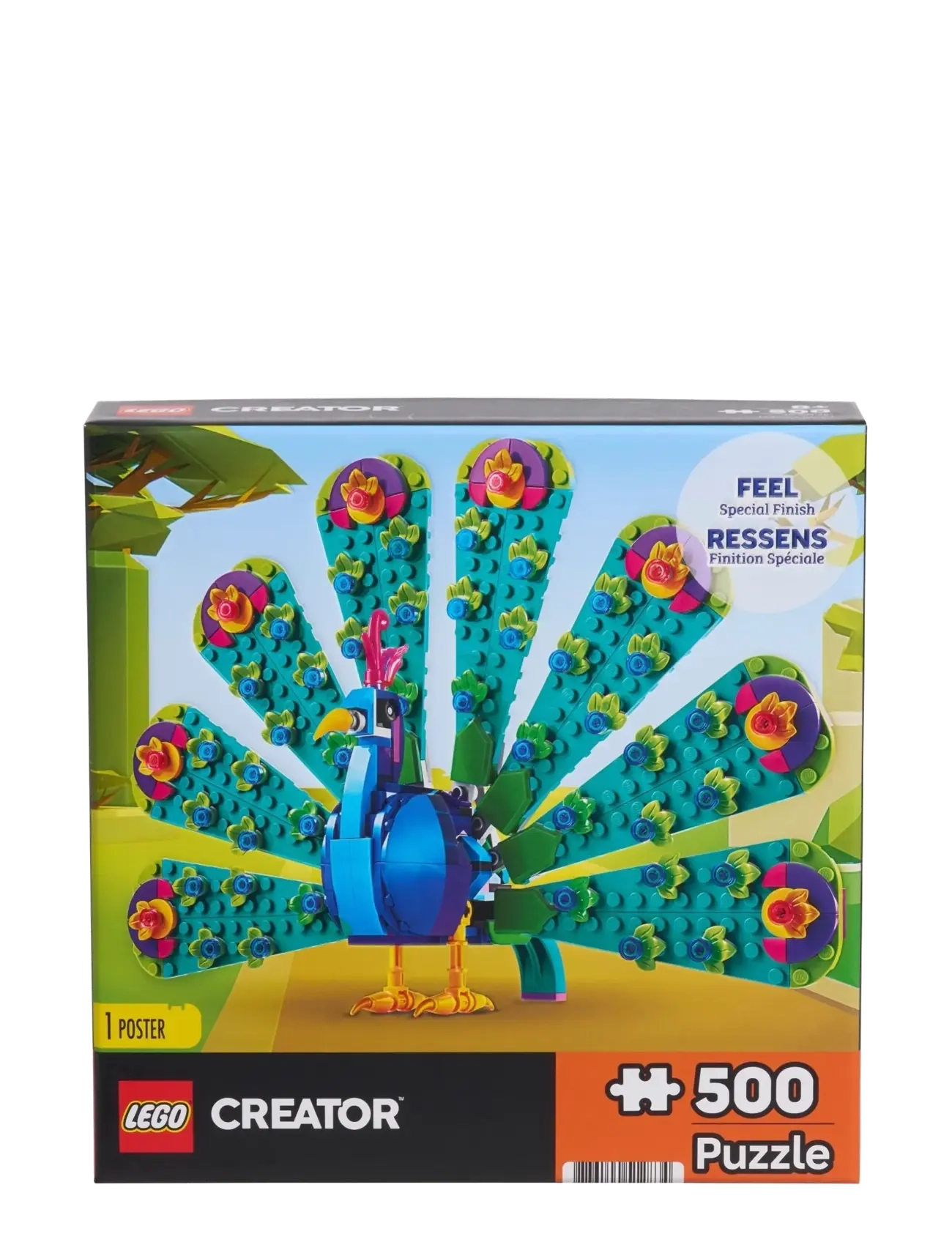 LEGO Puzzles - LEGO Peacock Puzzle 500 Pcs - klassiska pussel - multi - 3