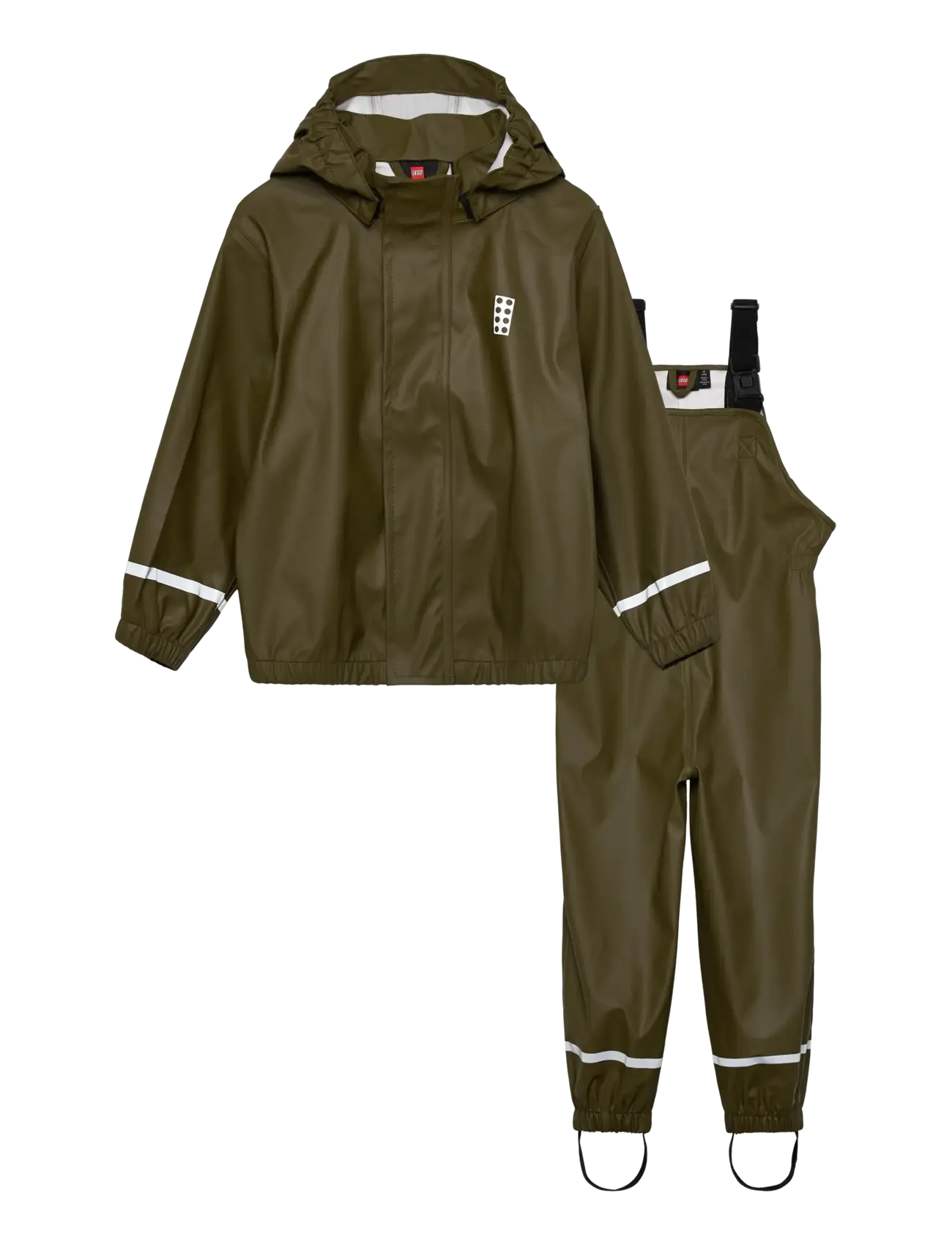 Lego Wear Lwjivan 200 Pu Rain Set., 98, Rainwear, Khakigrün - Rainwear Sets, Kinder