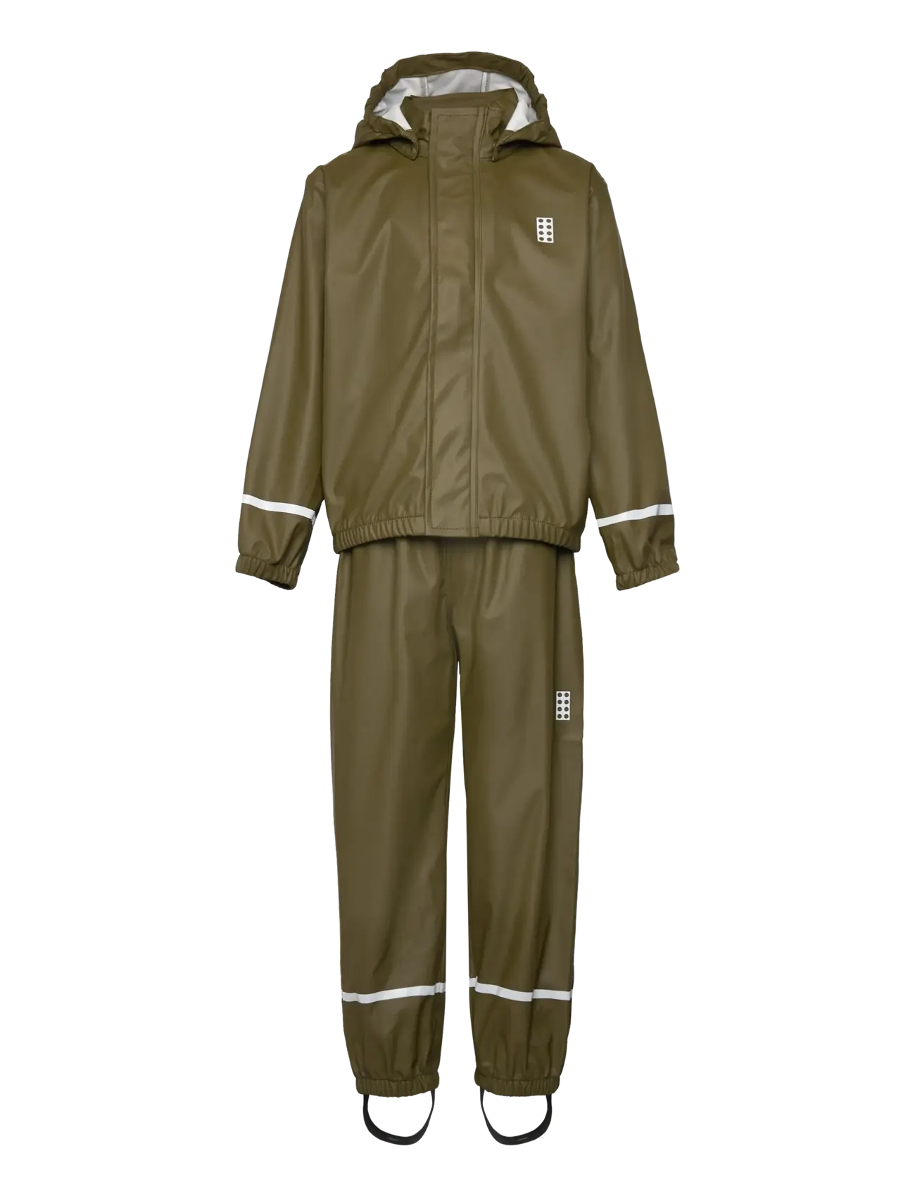 LEGO kidswear LWJORI 200 - PU RAIN SET - Regnsæt - DARK OLIVE / khaki/green