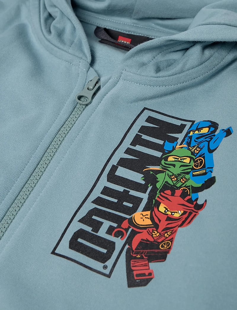 LEGO kidswear - LWSAKU 605 - HOODED SWEATSHIRT - huvtröjor - light dusty blue - 3