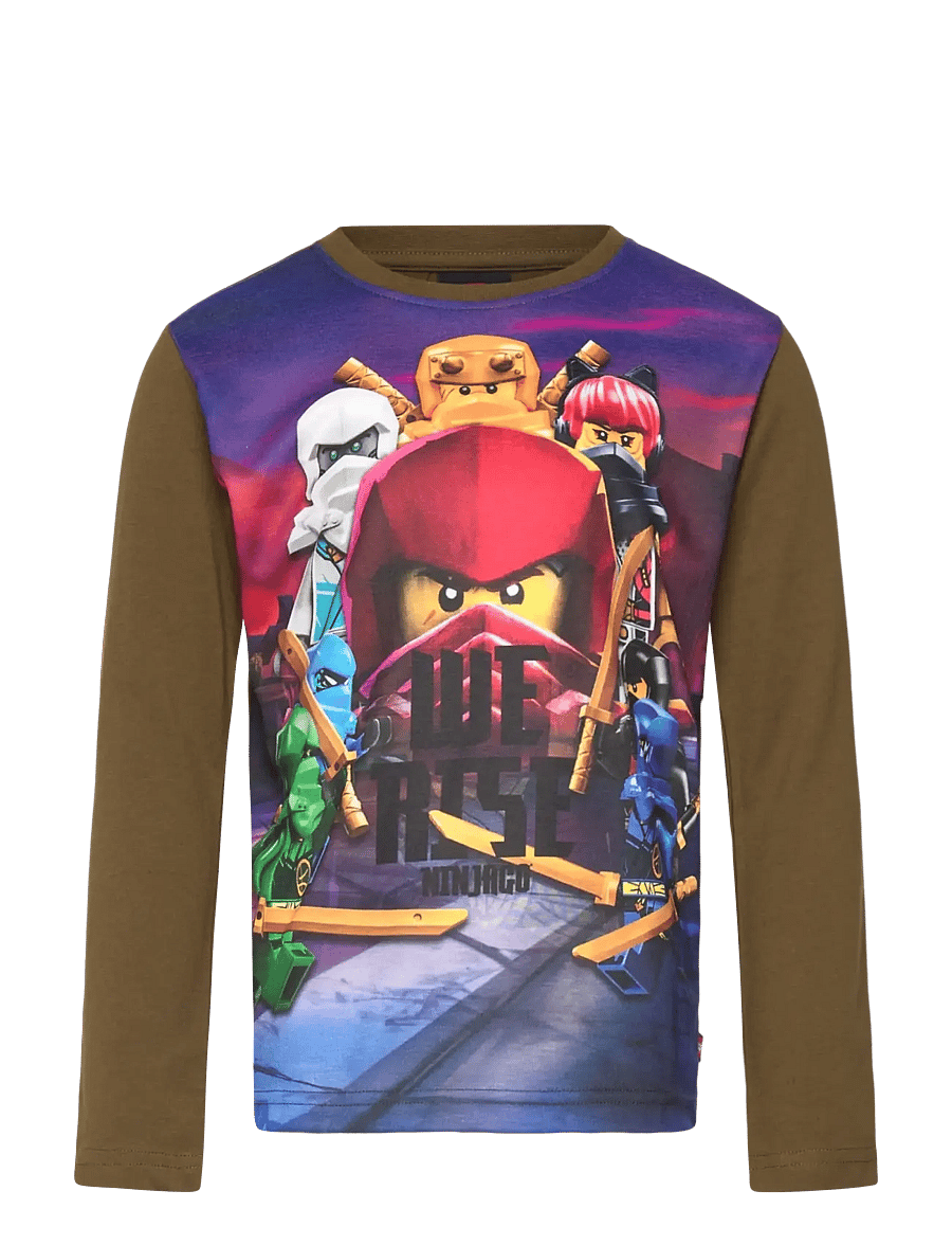 Lego Wear - LWTAFFY 613 - T-SHIRT L/S - långärmade t-shirts - dark olive - 0