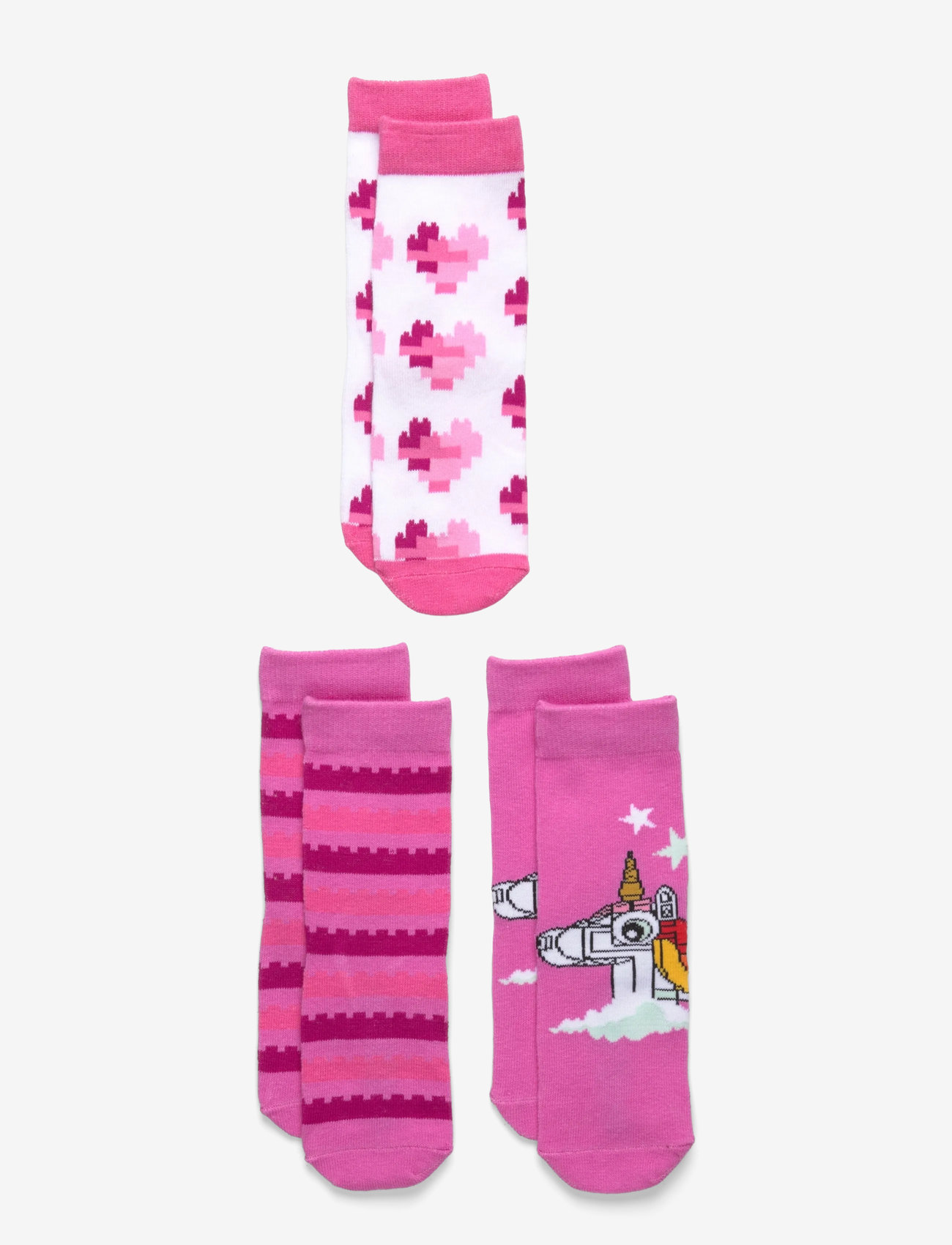 Lego Wear - LWAVA 700 - 3-PACK SOCKS - strømper - pink - 0