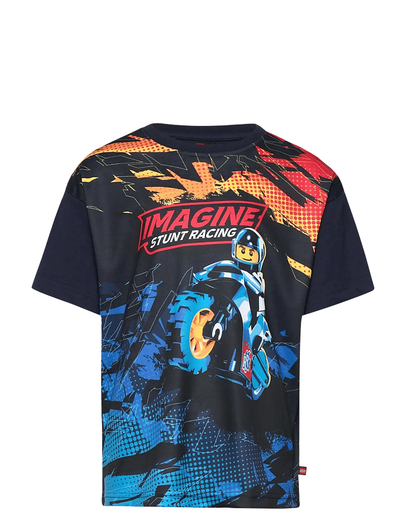 LEGO kidswear - LWTAFFY 614 - T-SHIRT S/S - kortärmade t-shirts - dark navy - 0