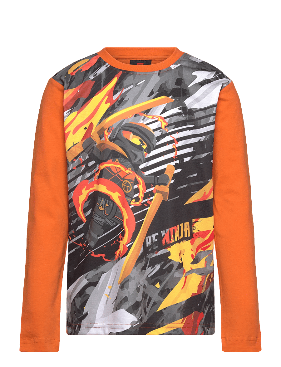 Lego Wear - LEGO® NINJAGO® T-Shirt L/S - LWTAFFY 702 - langärmlige hemden - orange - 0