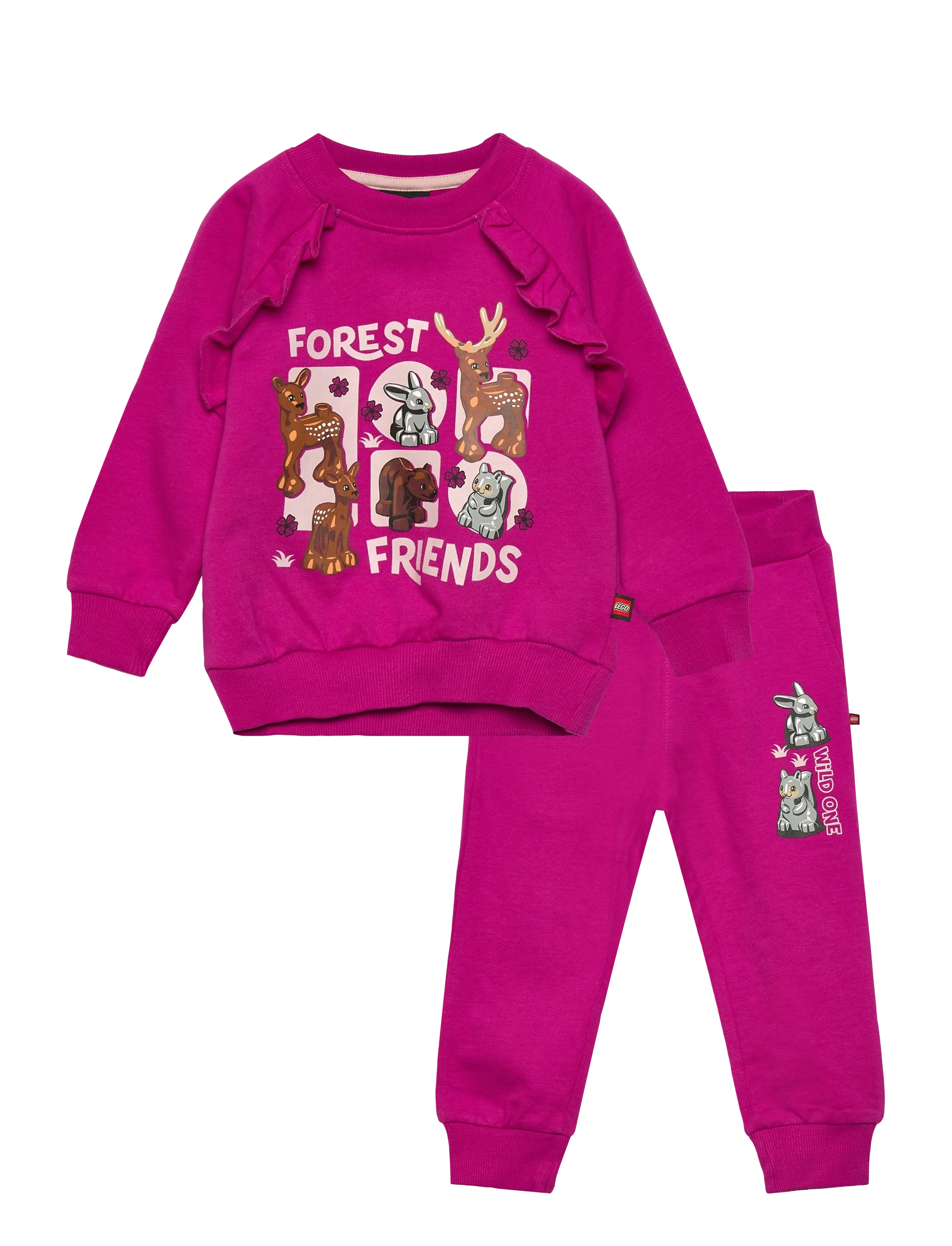 LEGO kidswear LWSANYU 704 - SWEAT SET - Kläder - FUCHSIA / pink/rose