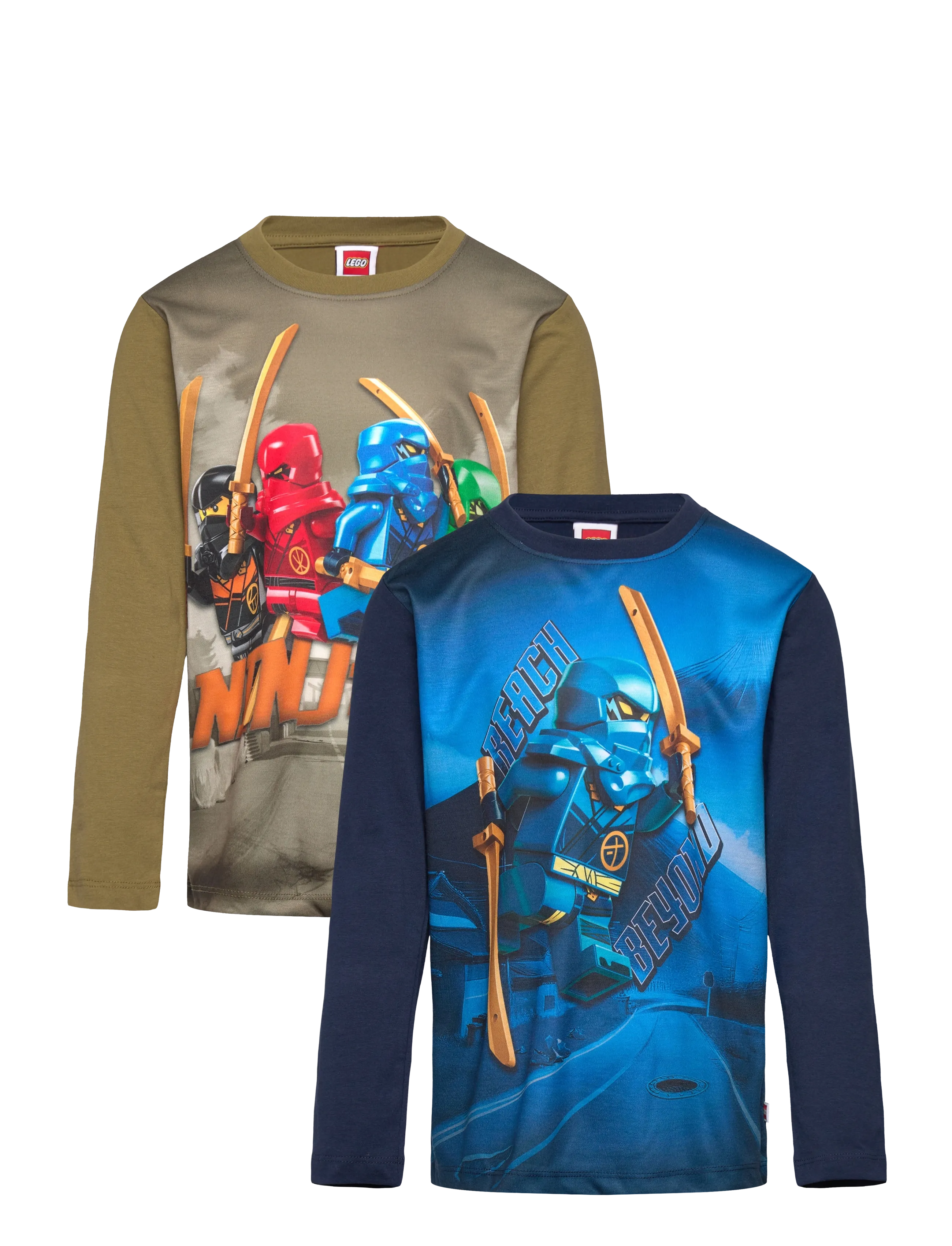 Lego Wear LWTAJ 118 - 2 PACK T-SHIRT L/S - Skjorter - DARK NAVY / khaki/green
