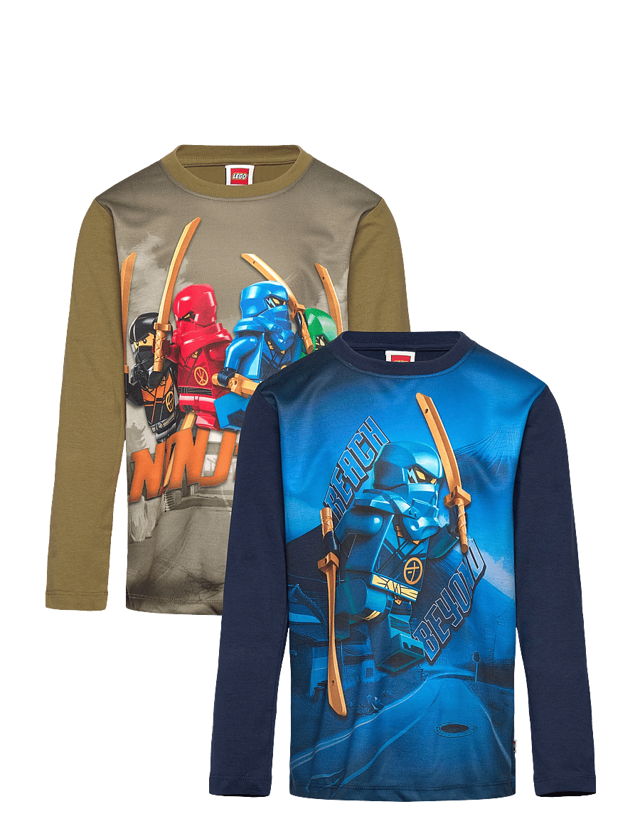 Lego Wear - LWTAJ 118 - 2 PACK T-SHIRT L/S - langärmlige hemden - dark navy - 0