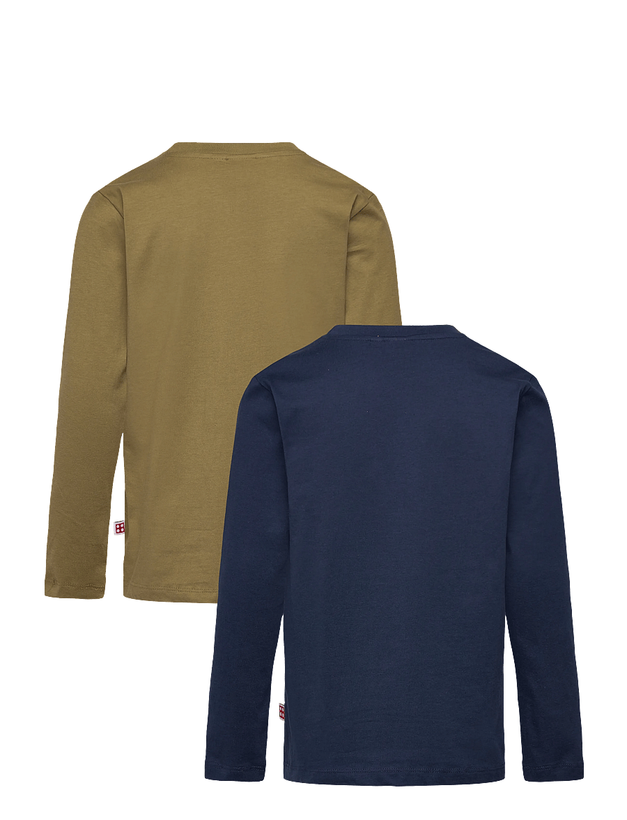 Lego Wear - LWTAJ 118 - 2 PACK T-SHIRT L/S - langärmlige hemden - dark navy - 1