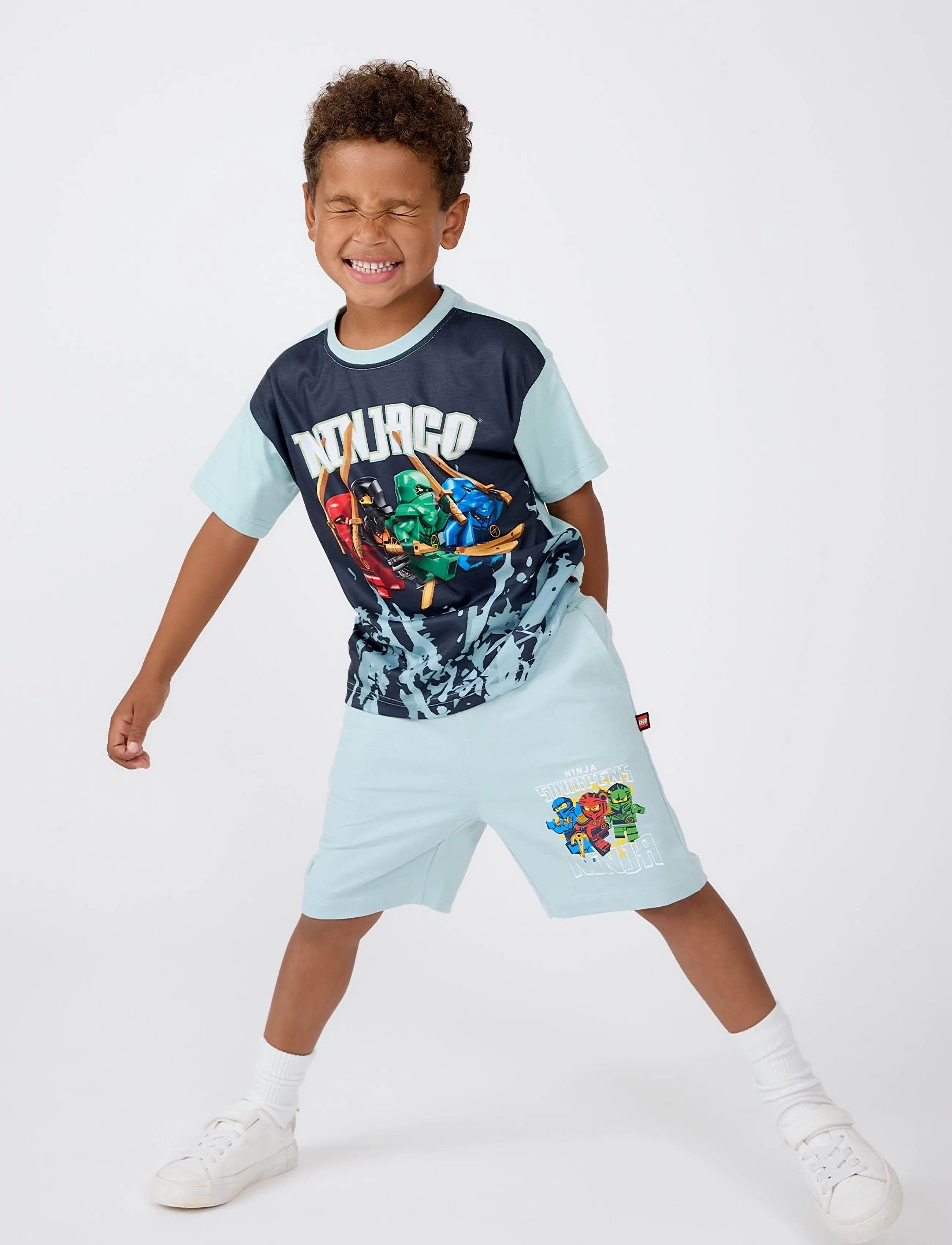 Lego Wear LWTAJ 310 - T-SHIRT S/S - Överdelar - BLUE GREEN / white