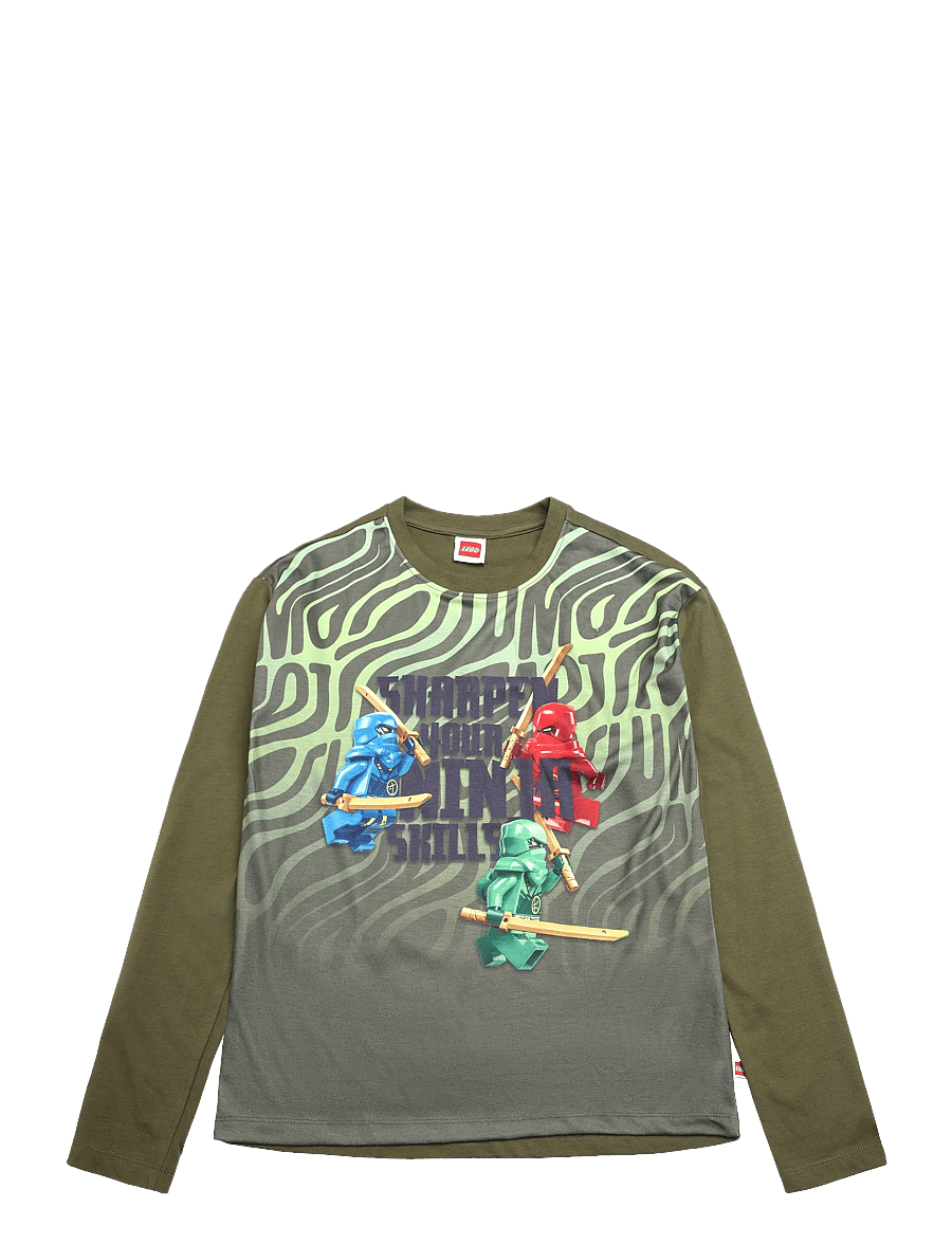 Lego Wear - LWTAJ 713 - T-SHIRT L/S. - långärmade t-shirts - dark green - 0