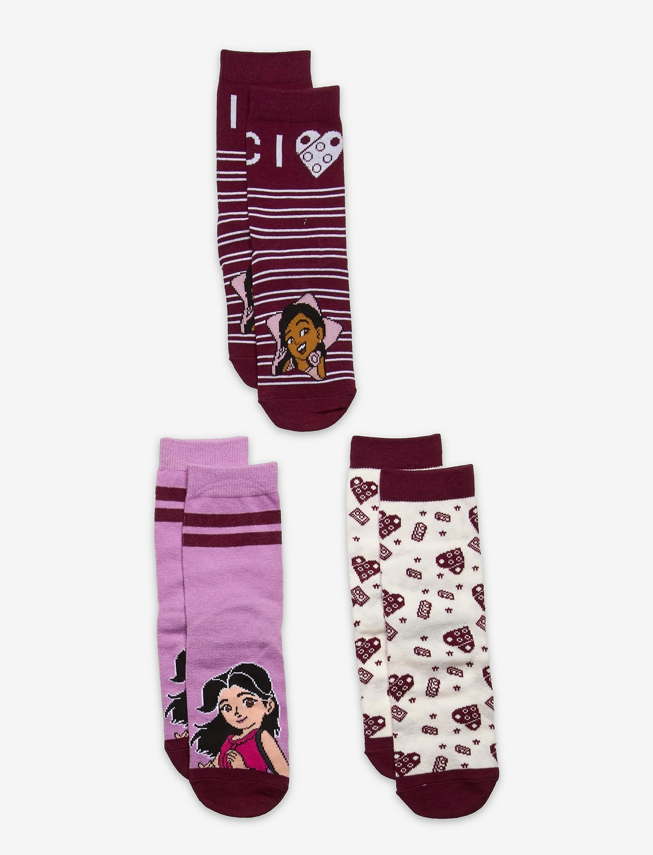 LEGO Wear - M12010528 - 3 PACK SOCKS - bordeaux - 0