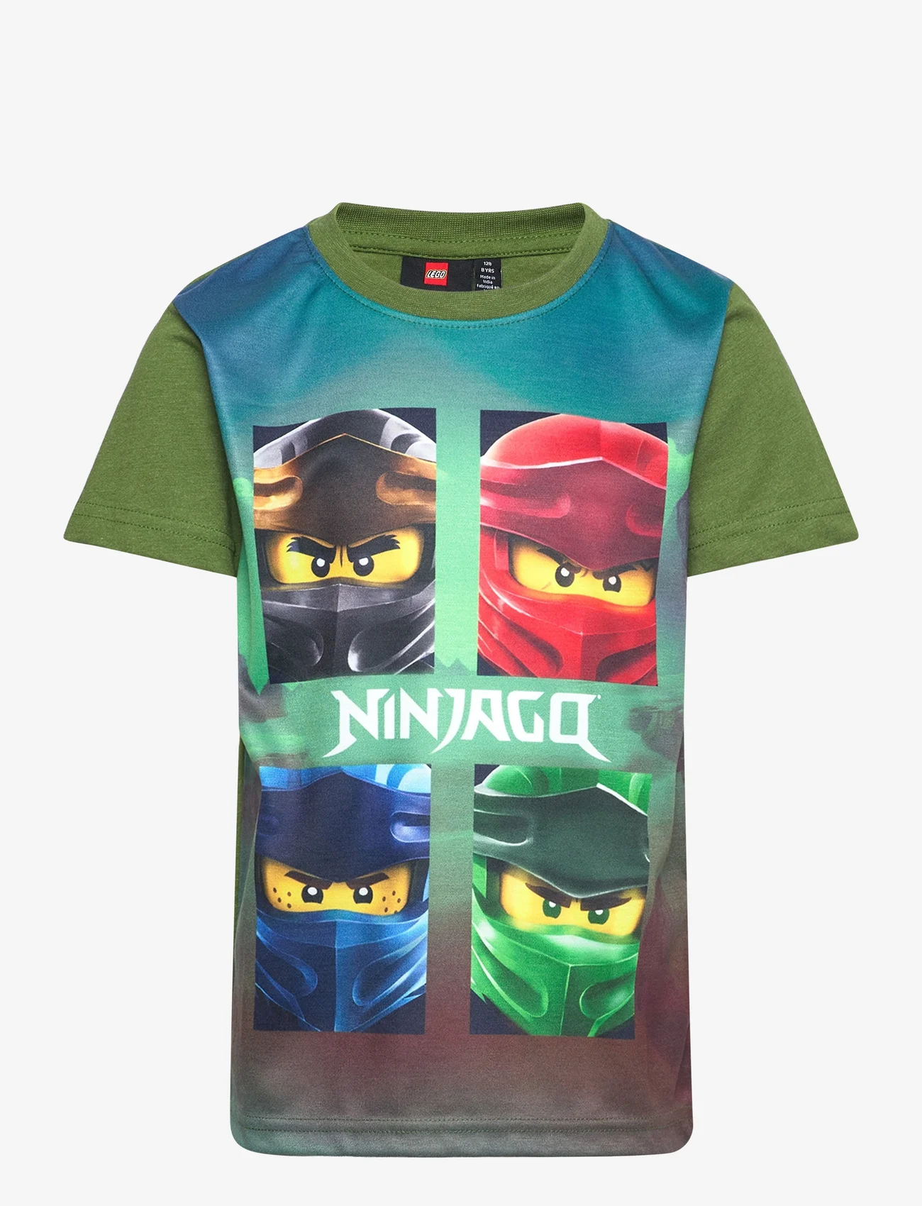 LEGO kidswear - LWTAYLOR 120 - SS T-SHIRT - kortærmede t-shirts - green melange - 0