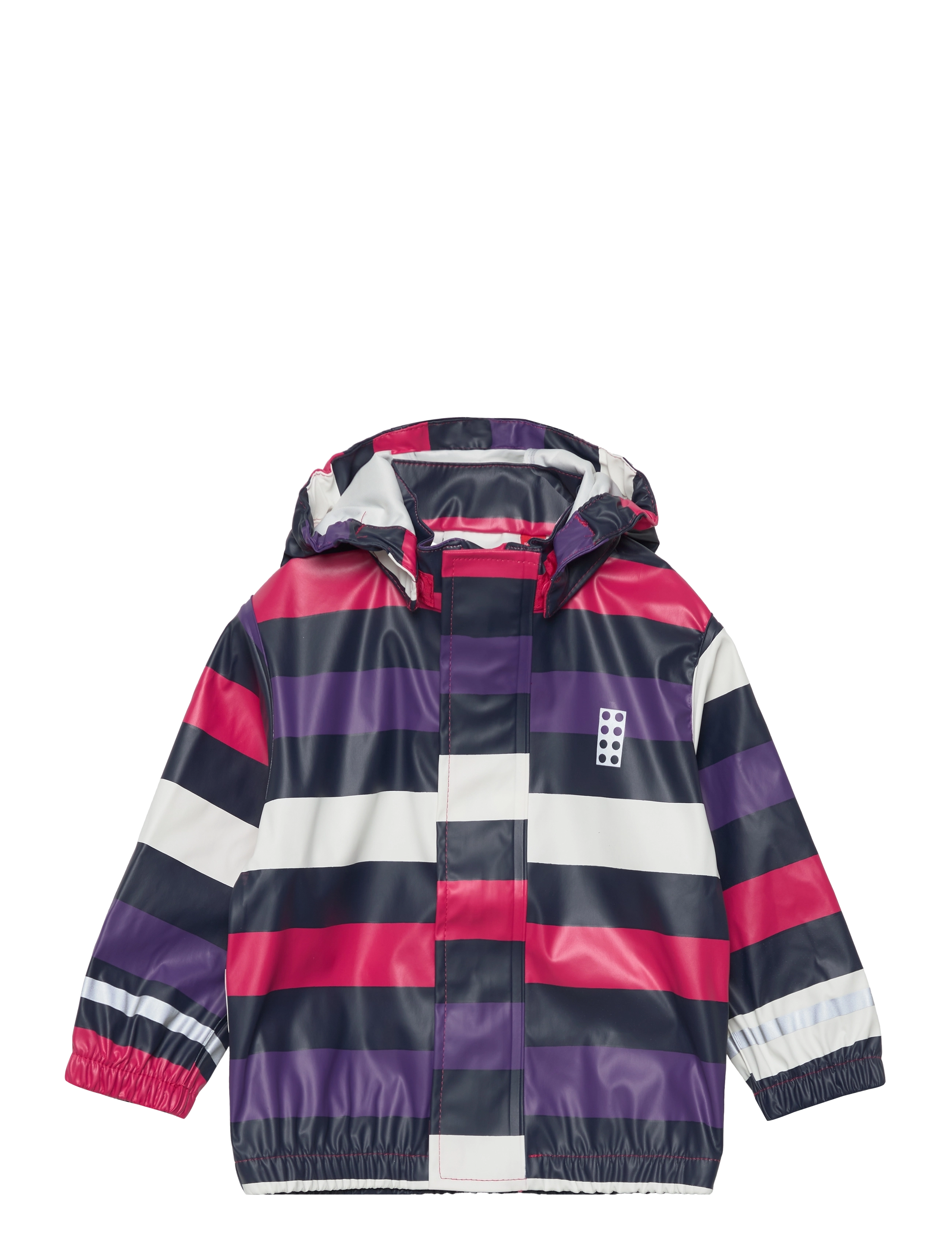Lego Wear Jane 102 Rain Jacket, Børn, Stribet Hætte Regnjakke, Multi/mønstret, Str: 92