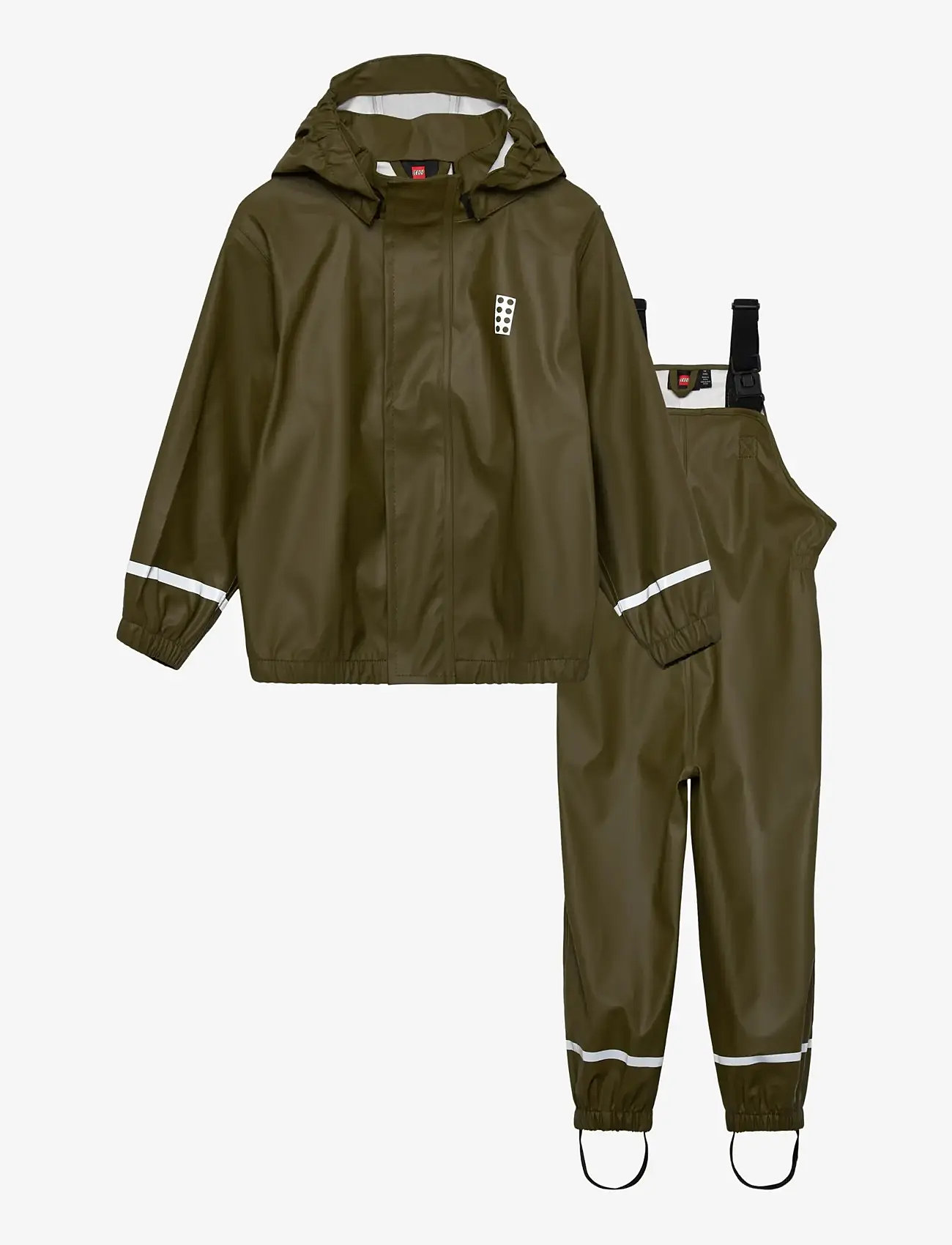 LEGO kidswear - LWJIVAN 200 - PU RAIN SET - regnställ - dark olive - 0