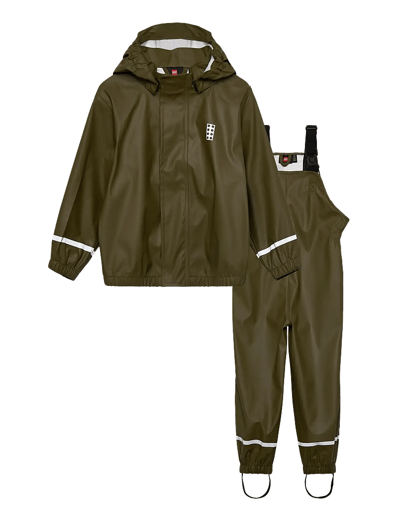 LEGO kidswear - LWJIVAN 200 - PU RAIN SET - regnställ - dark olive - 0