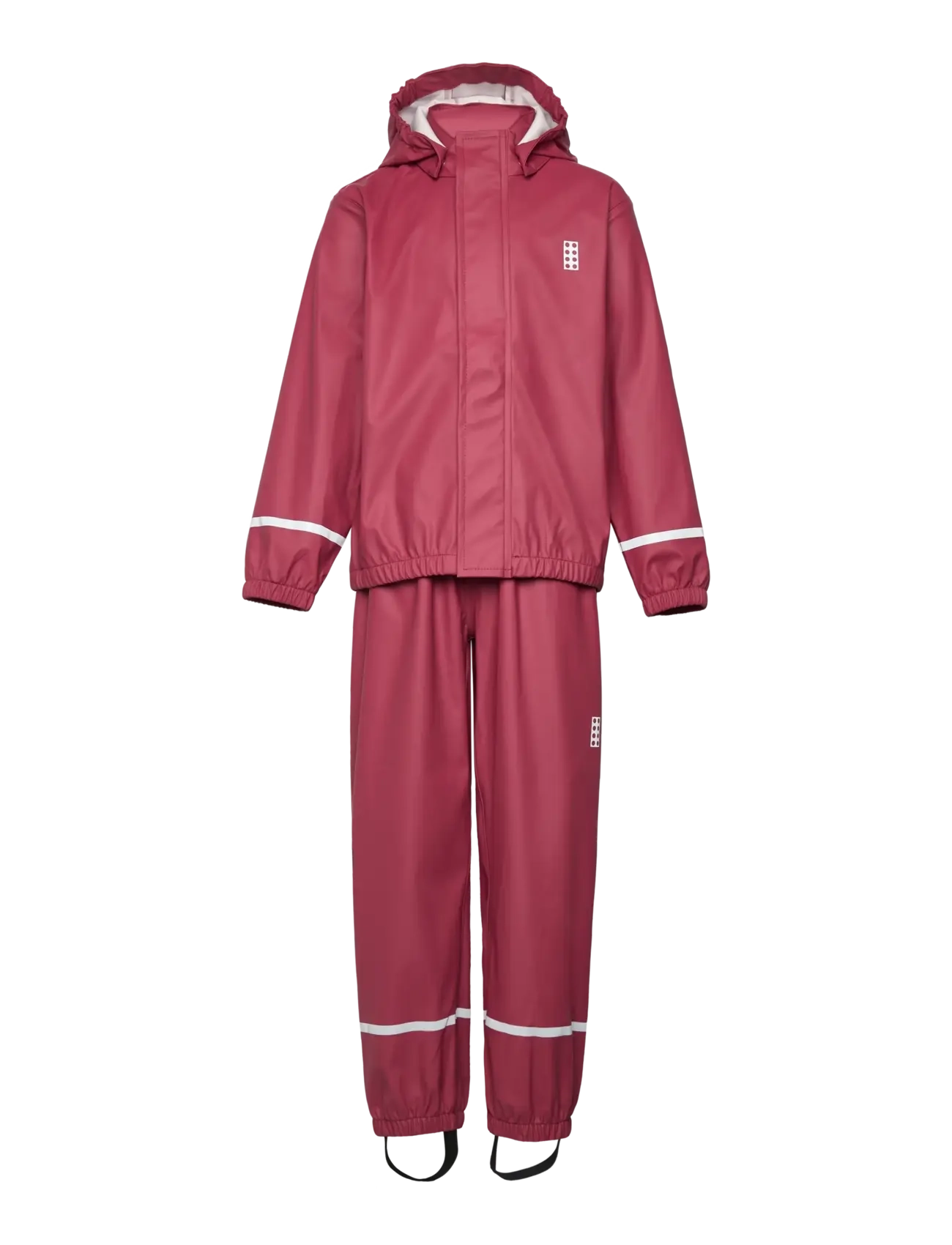 LEGO kidswear LWJORI 200 - PU RAIN SET - Regnkläder - EARTH RED / pink/rose