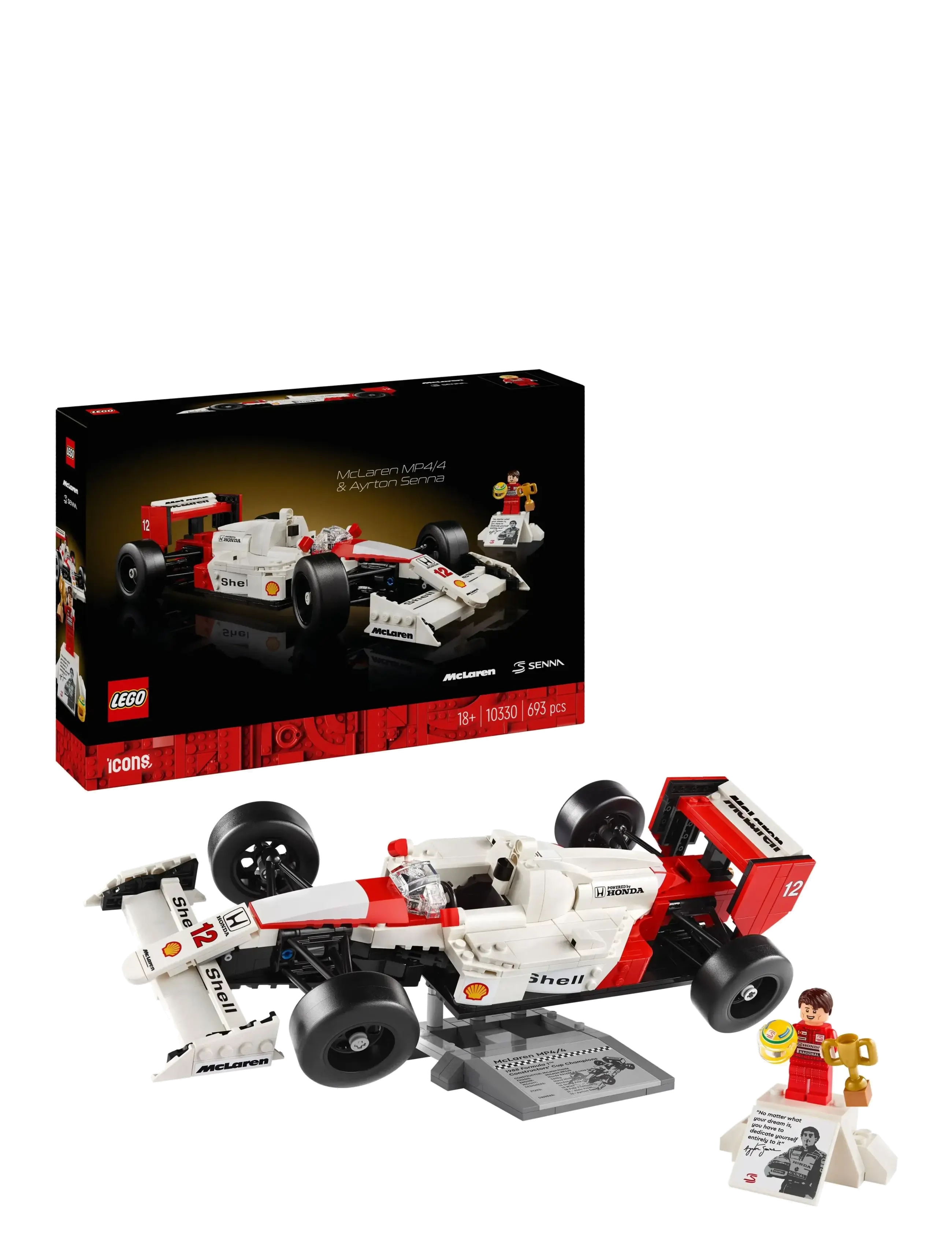 LEGO Mclaren Mp4/4 Og Ayrton Senna 10330, One Size, Lego Spielzeug, Mehrfarbig/gemustert - icons, Homeware