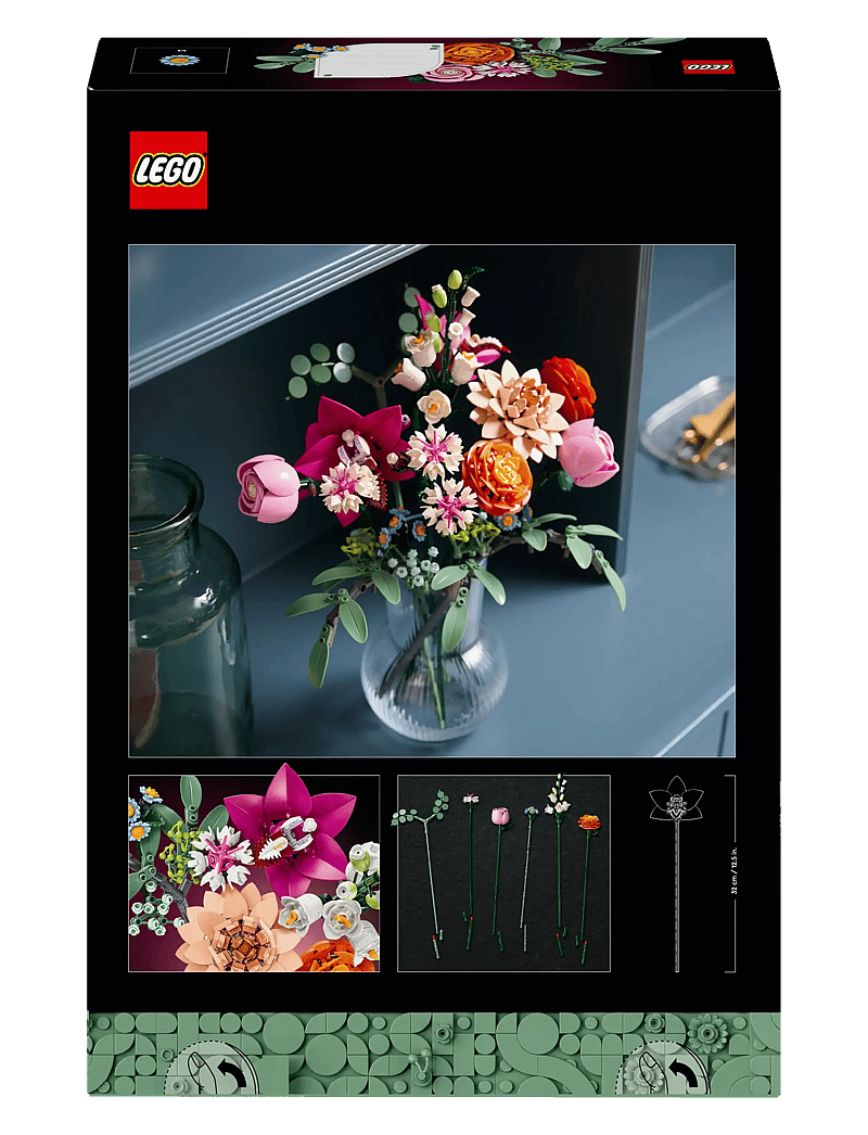 LEGO Botanicals Pretty Pink Flower Bouquet Floral Decor 10342