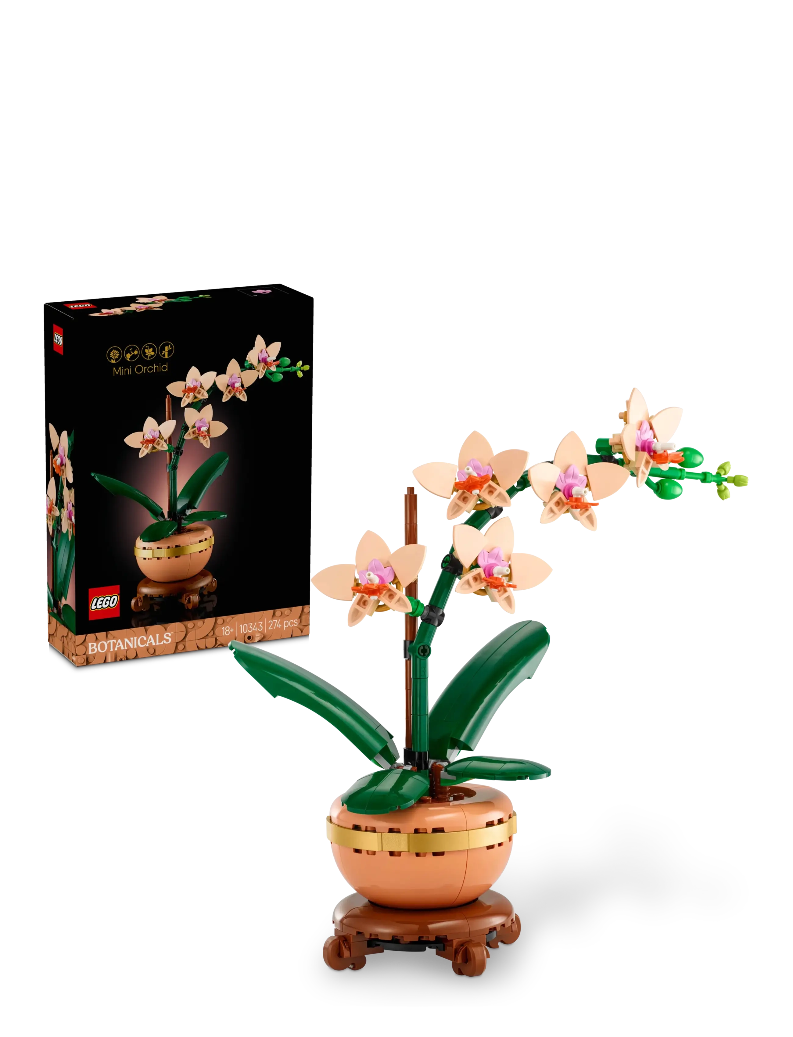 LEGO Mini-Orkidé 10343, One Size, Lego Spielzeug, Mehrfarbig/gemustert - Lego Botanical Collection, Homeware