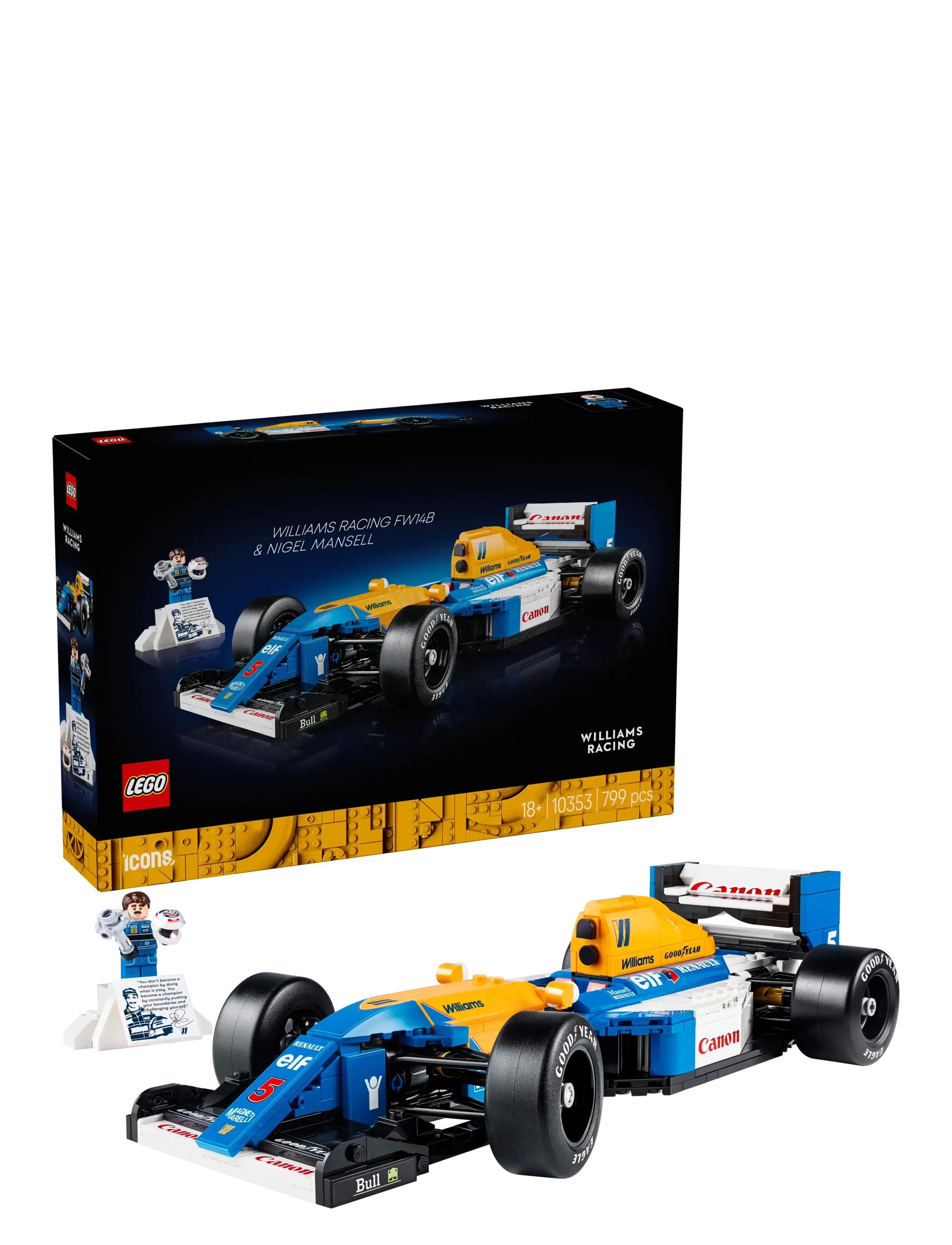 LEGO Williams Racing Fw14B Og Nigel Mansell Patterned - One Size - Kinder