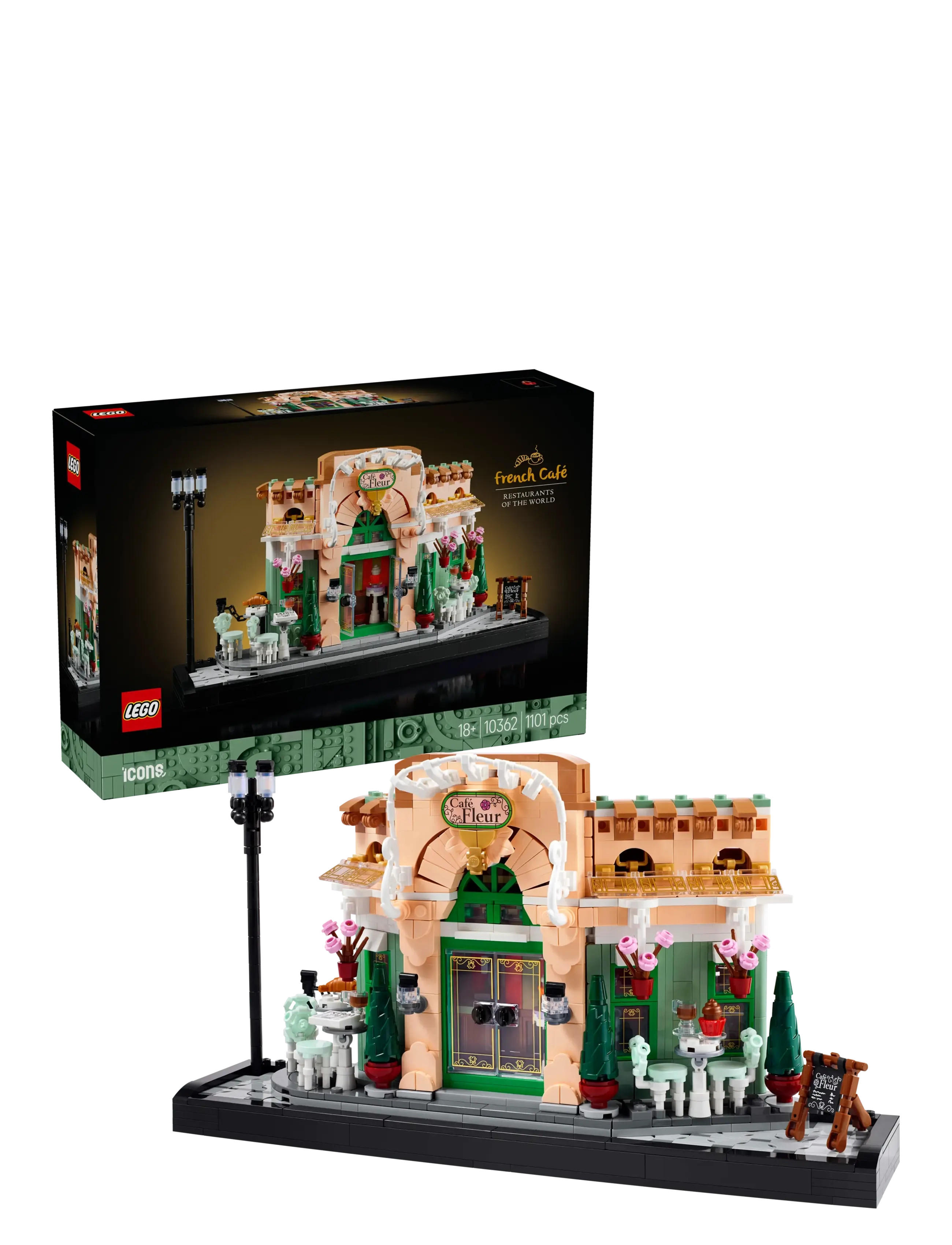 LEGO Icons French Café Paris Bookshelf Decor 10362, Børn, Lego icons, Multi/mønstret, Str: ONE SIZE