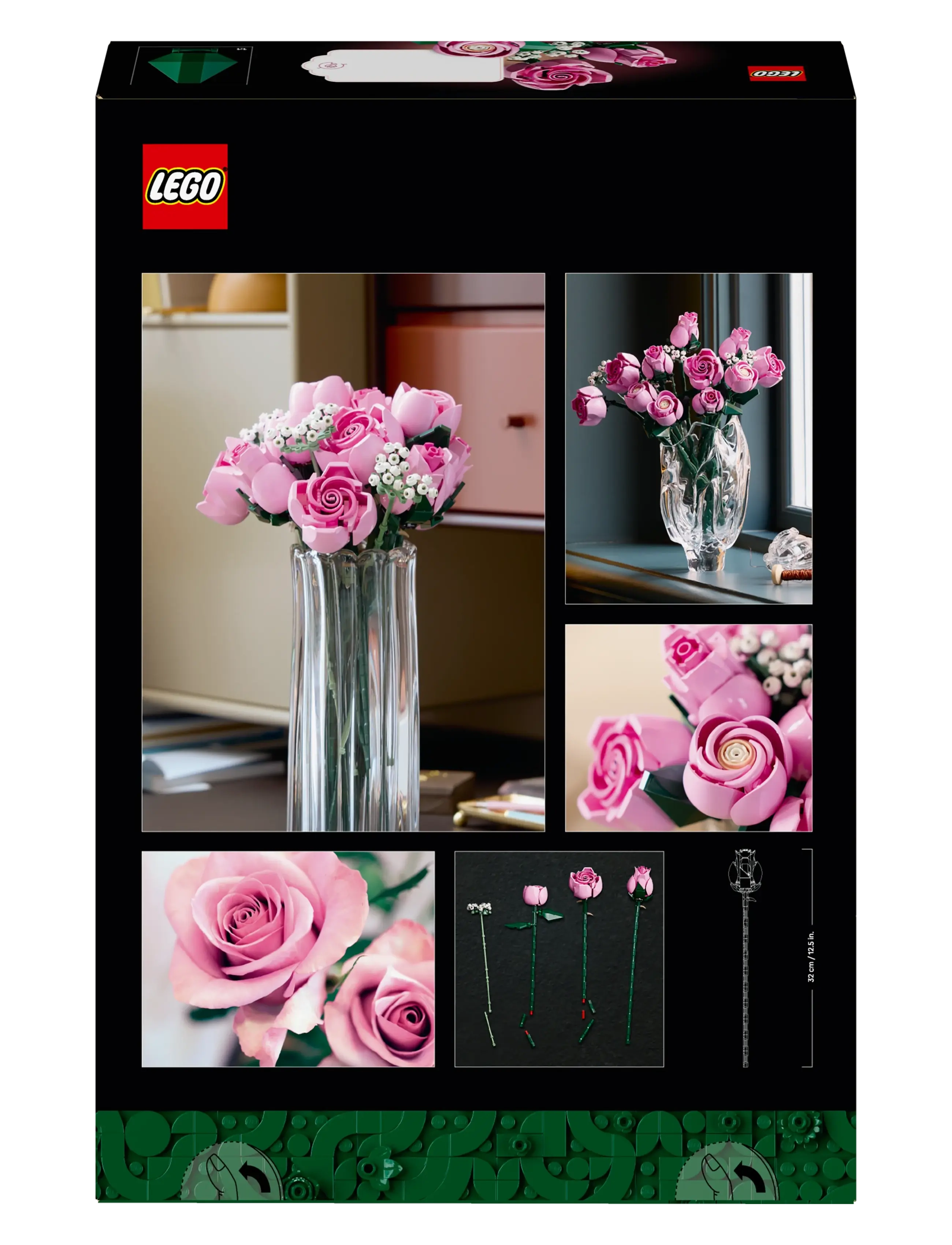 LEGO - Botanicals Bouquet of Pink Roses, Decorative Flowers 10374 - lego botanical collection - multi - 5