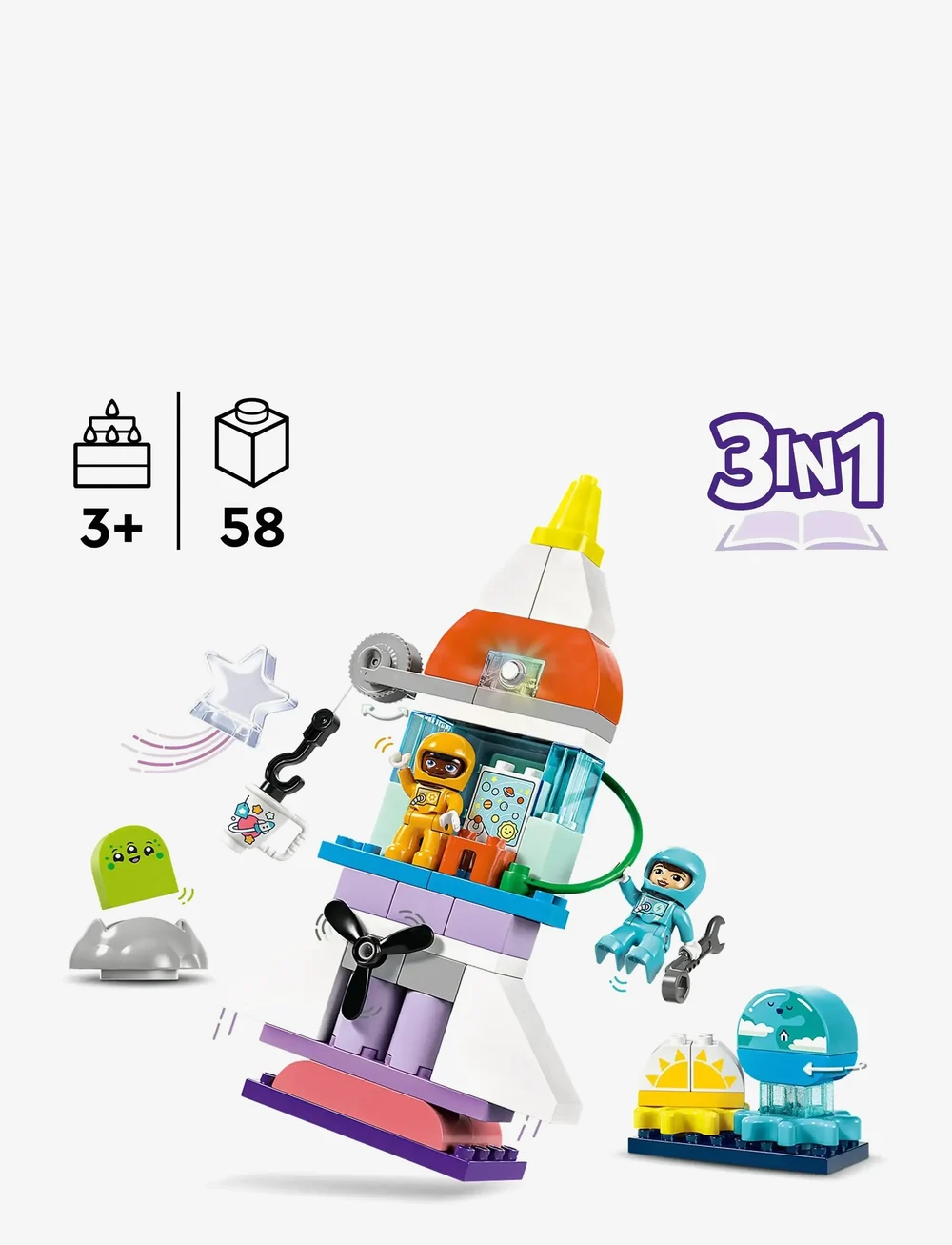 LEGO - 3in1 Space Shuttle Adventure Toy 10422 - lego duplo - multi - 1