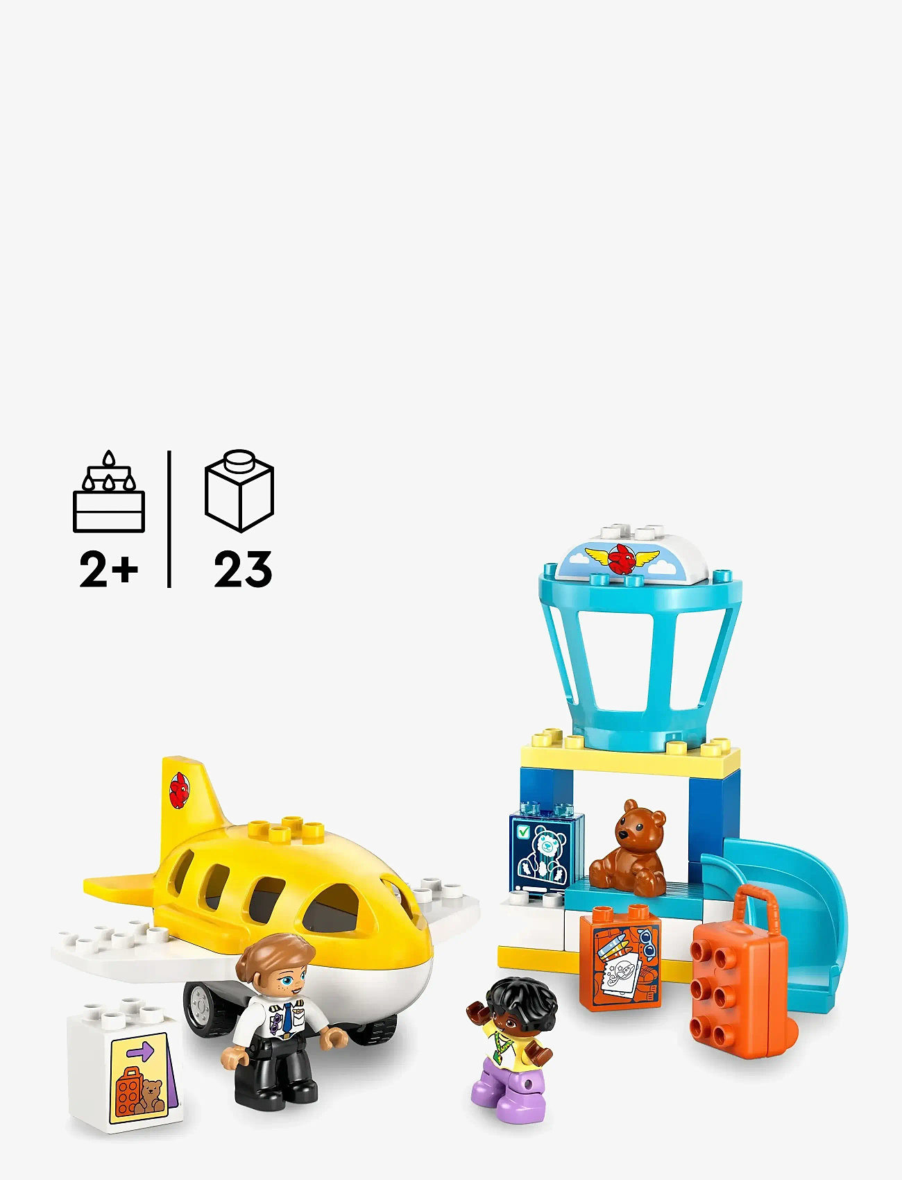 LEGO - Town First Time at the Airport Building Toy for Pretend Play 10443 - lego duplo - multi - 1