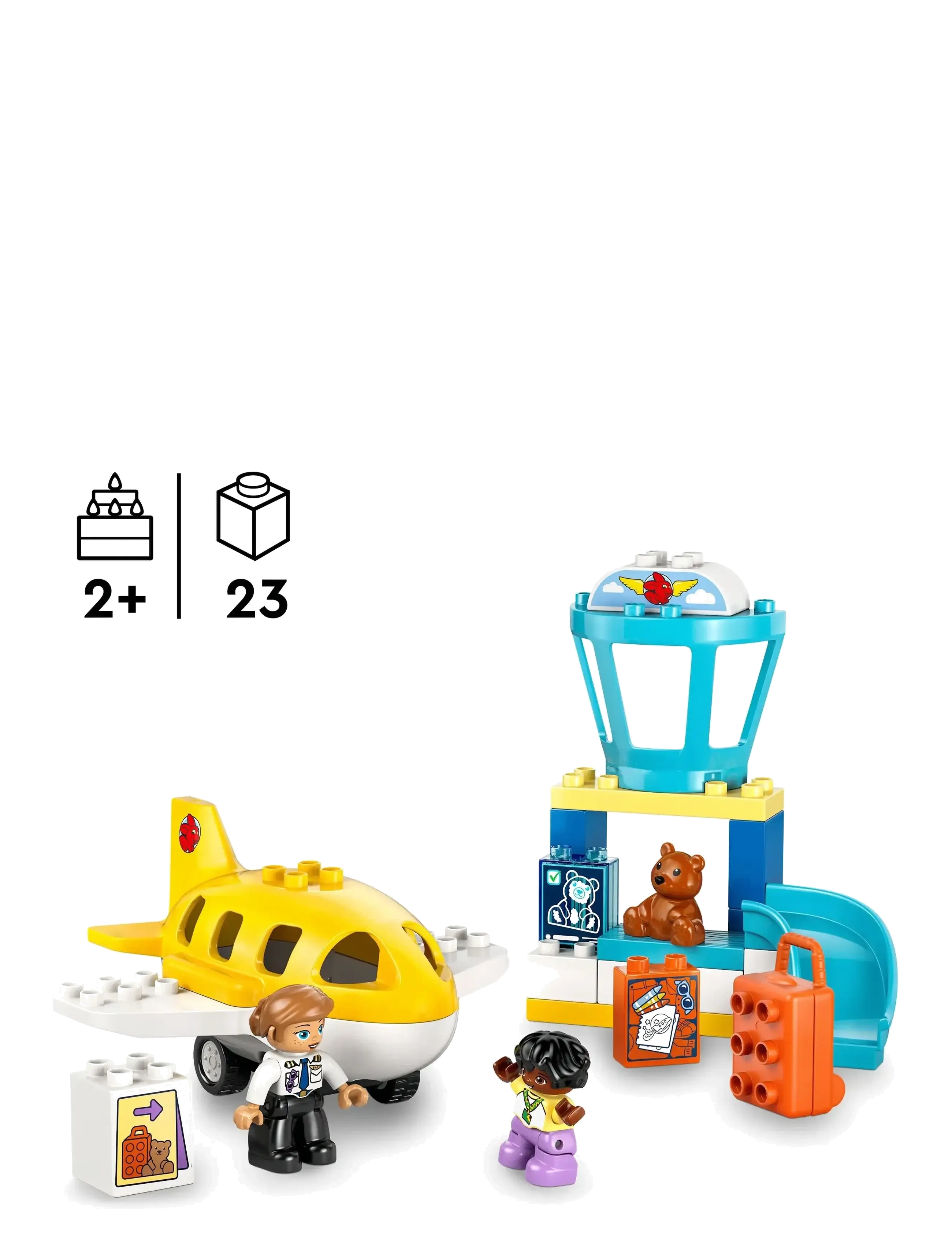 LEGO - Town First Time at the Airport Building Toy for Pretend Play 10443 - lego duplo - multi - 1