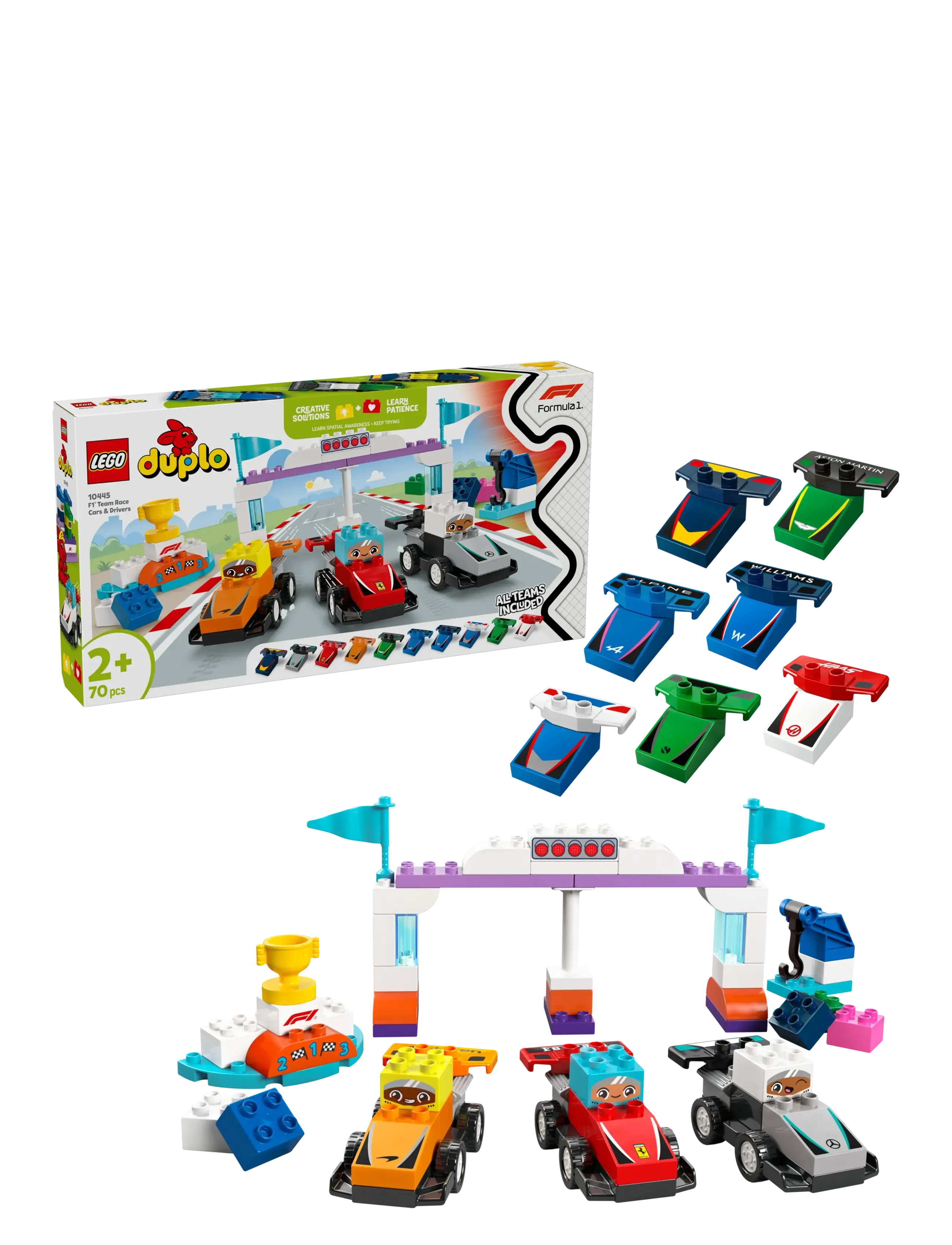 LEGO F1 -Teams Med Racerbiler Og Kørere 10445 Patterned - One Size - Kinder